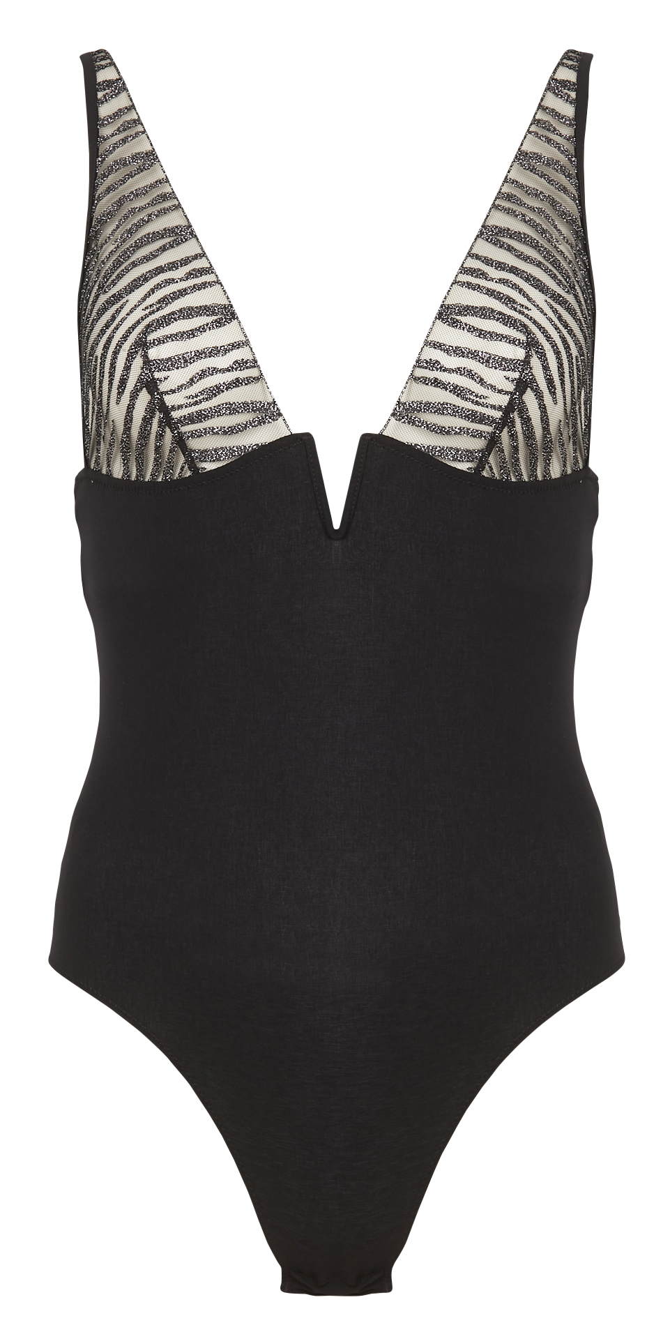 Body van borduurwerk CHICHI CASTELNANGO Zwart