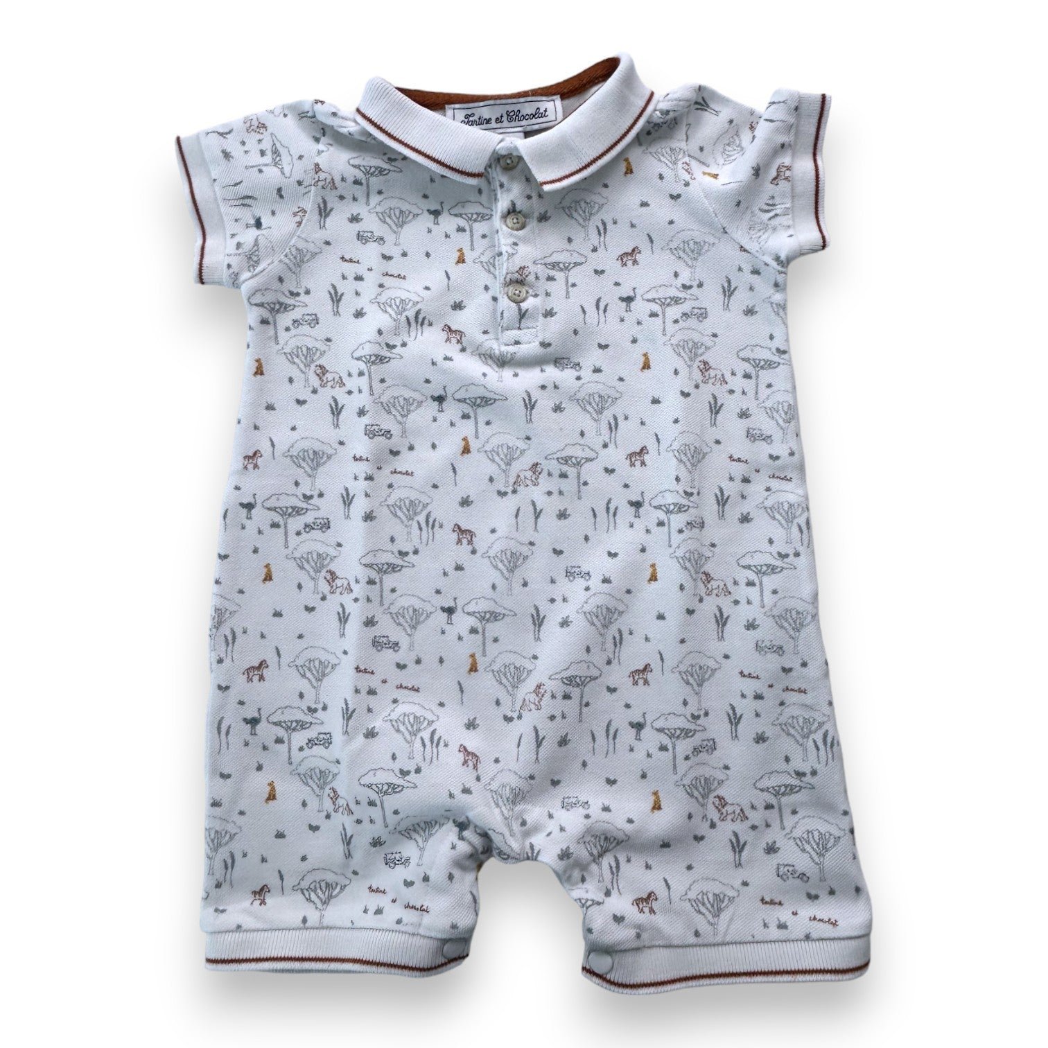 White baby jumpsuit - 12 months TARTINE ET CHOCOLAT - seconde-main White