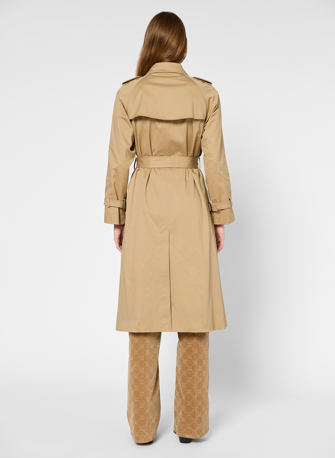 Trench long en coton mélangé GERARD DAREL Beige