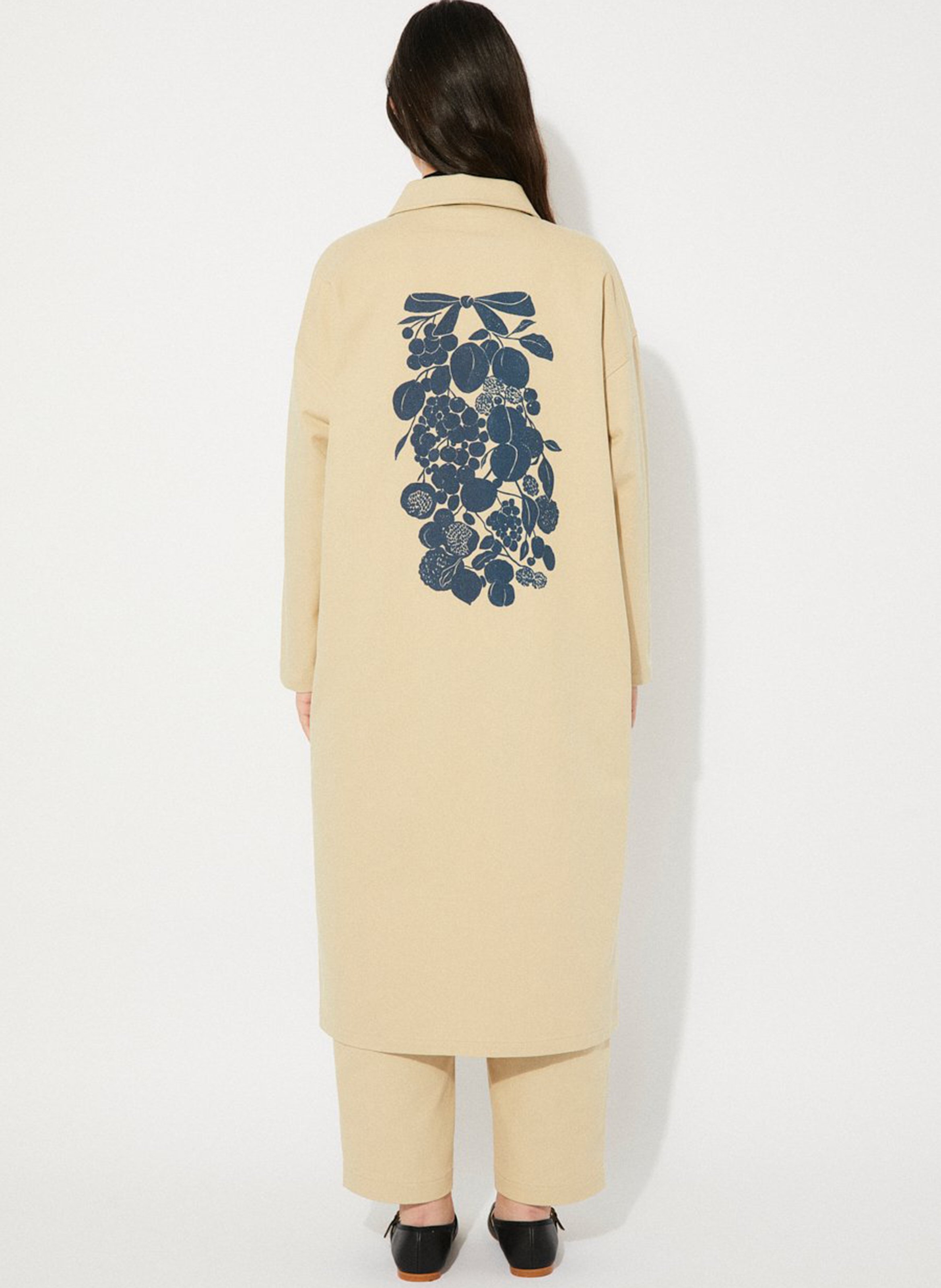 Veste longue en coton RITA ROW Beige