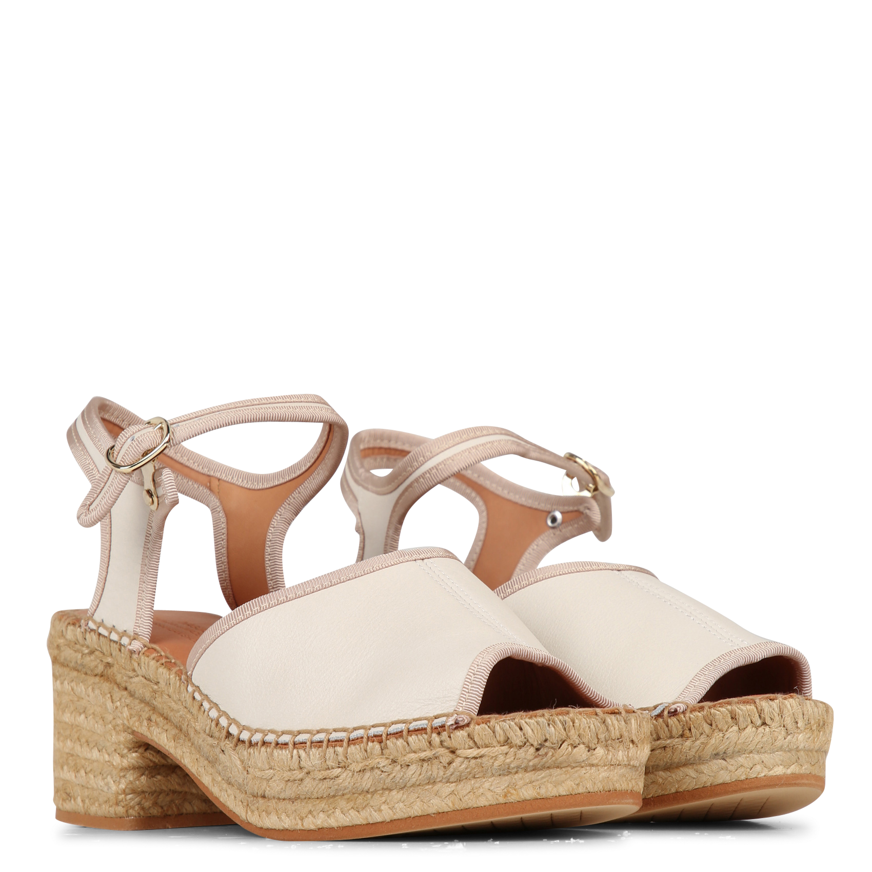 Espadrilles van gemengd leer NAGUISA Beige