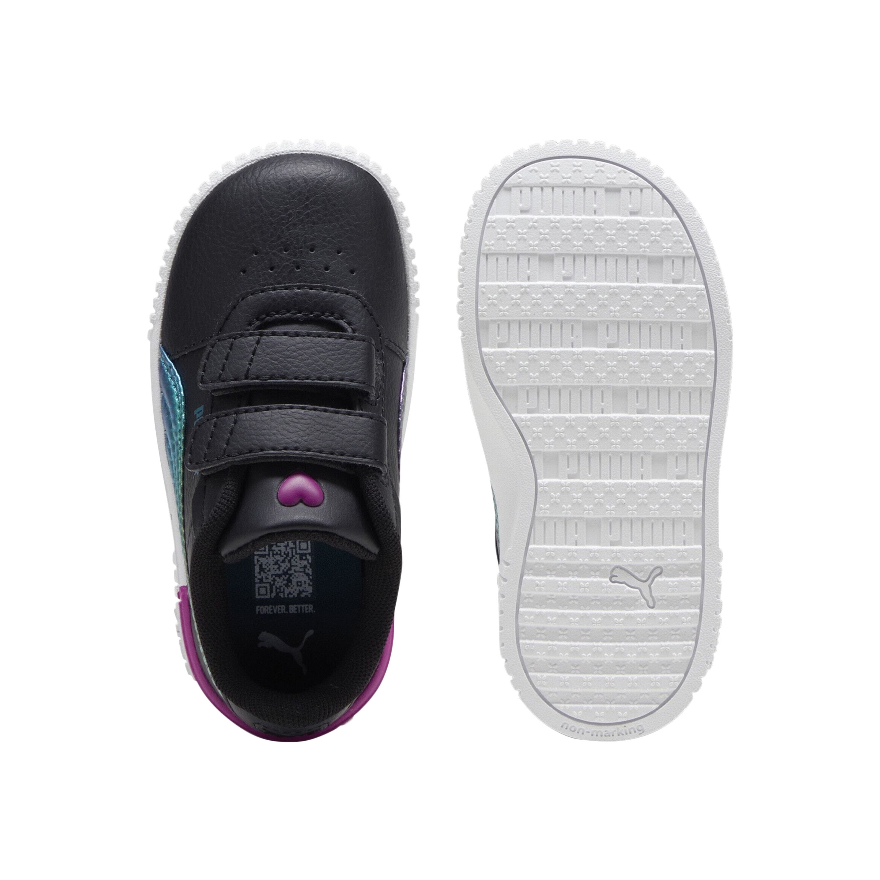 Basket basse à scratches  enfant carina 2.0 bouncy sky v inf PUMA Noir