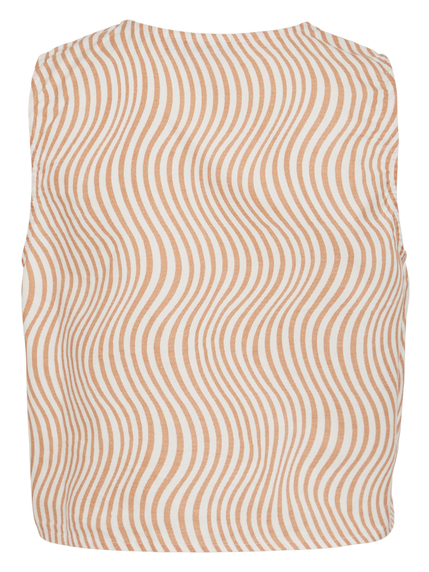 Straight printed cotton top VILA Orange