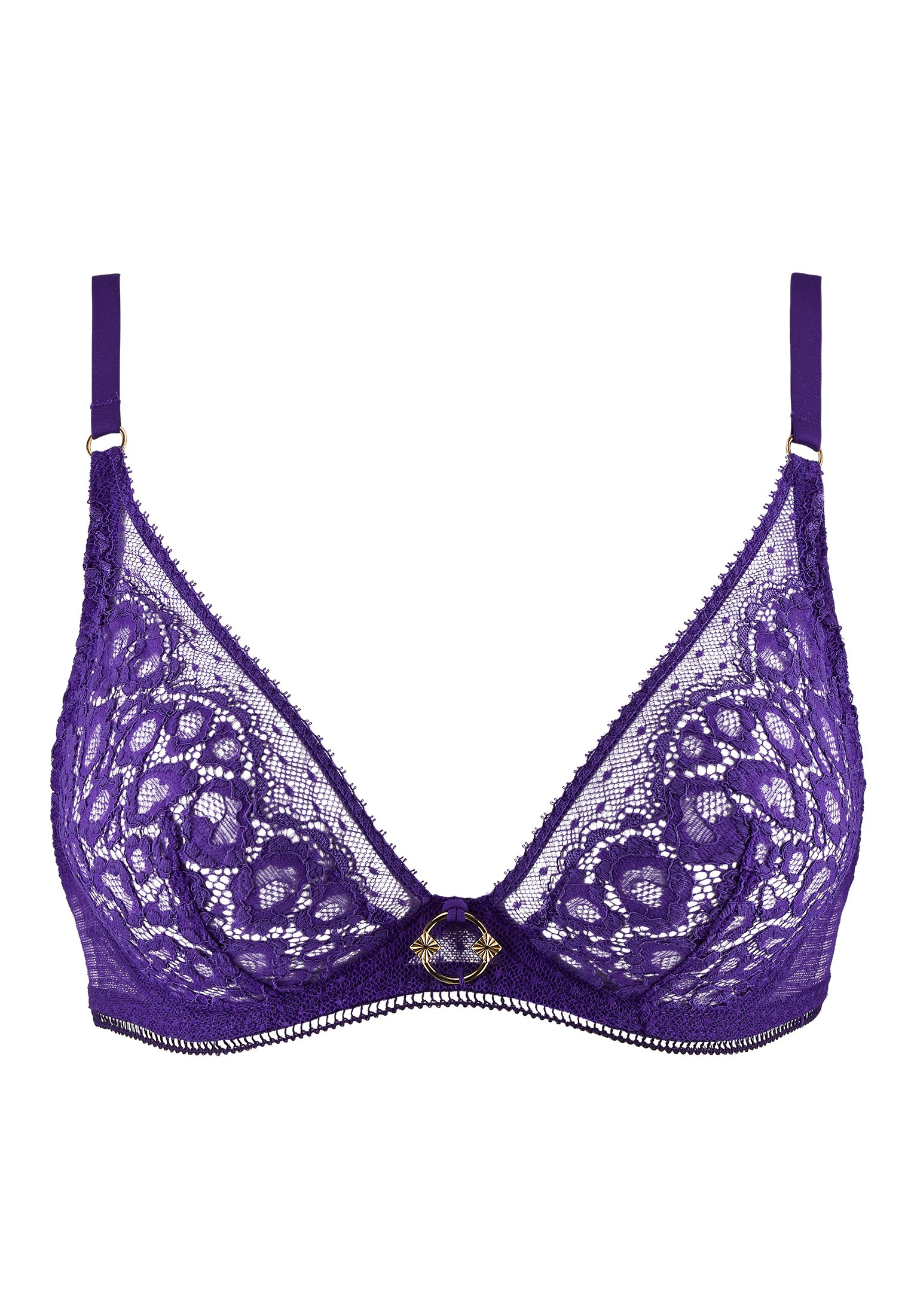 A la Folie kohl black underwired triangle bra AUBADE Purple