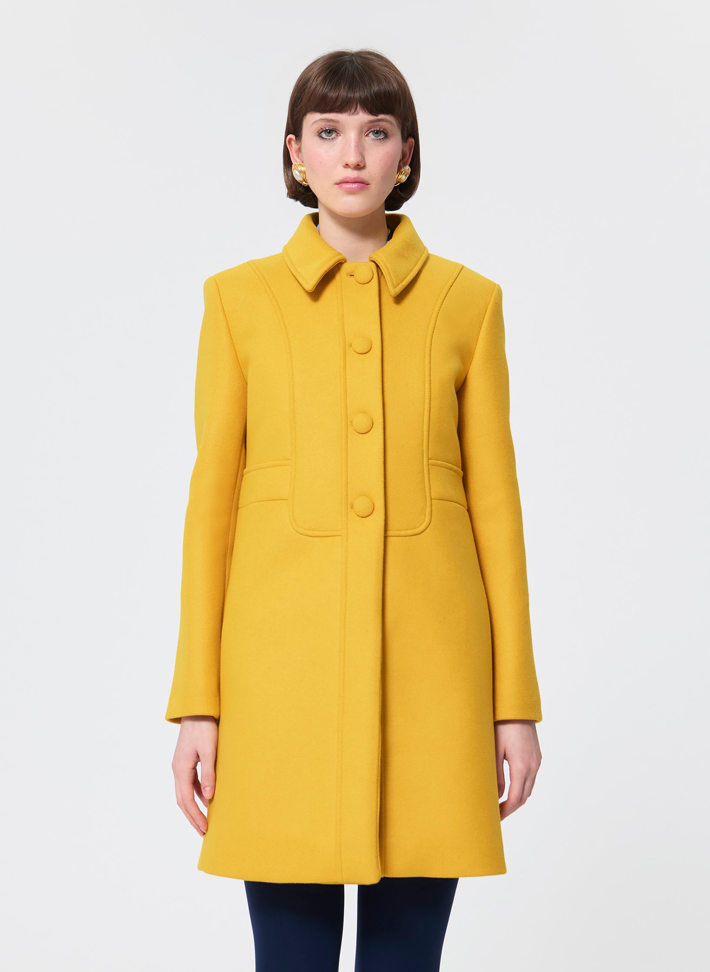 Straight wool-blend coat with classic collar TARA JARMON
