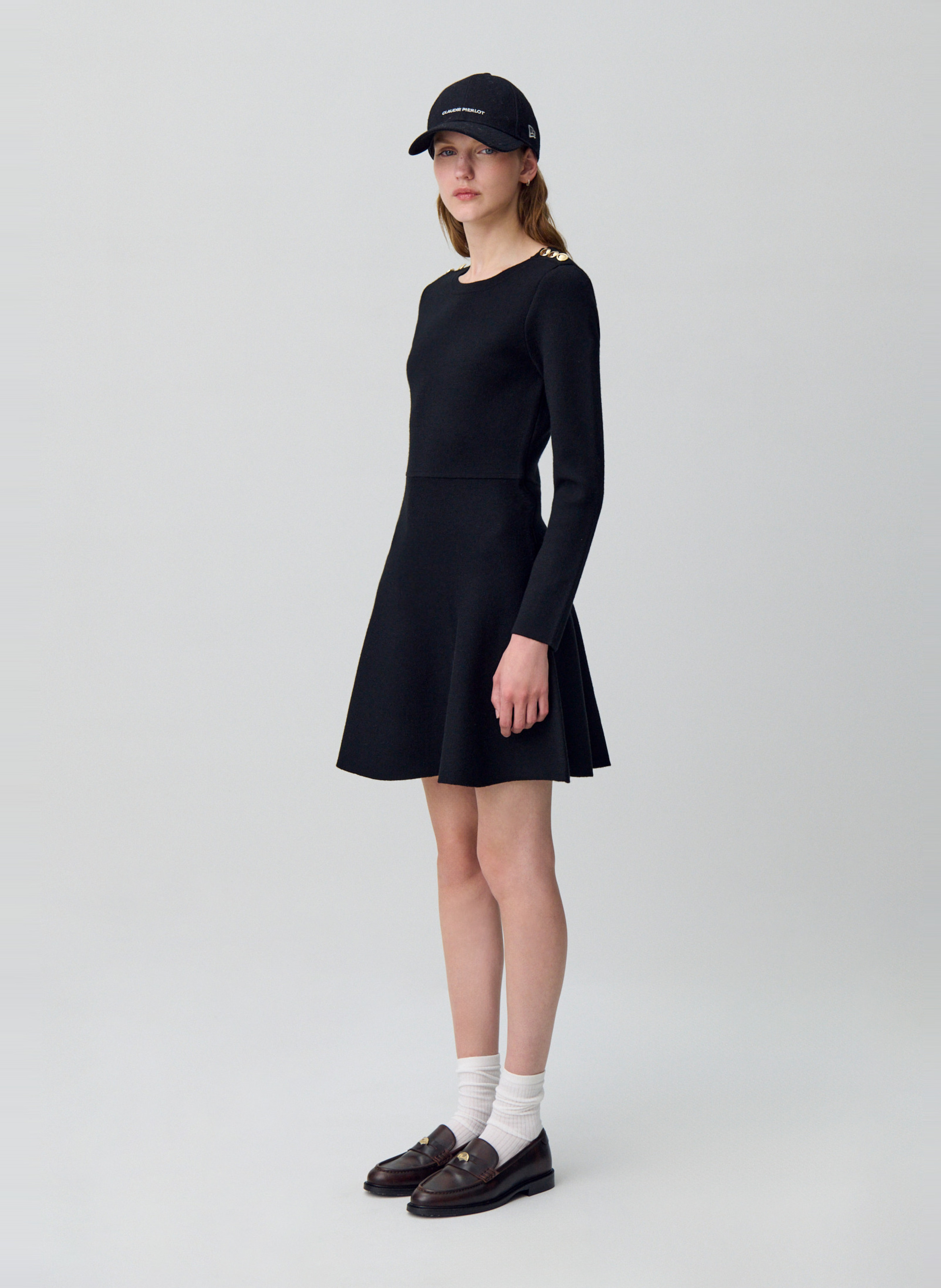 Robe courte col rond CLAUDIE PIERLOT Noir