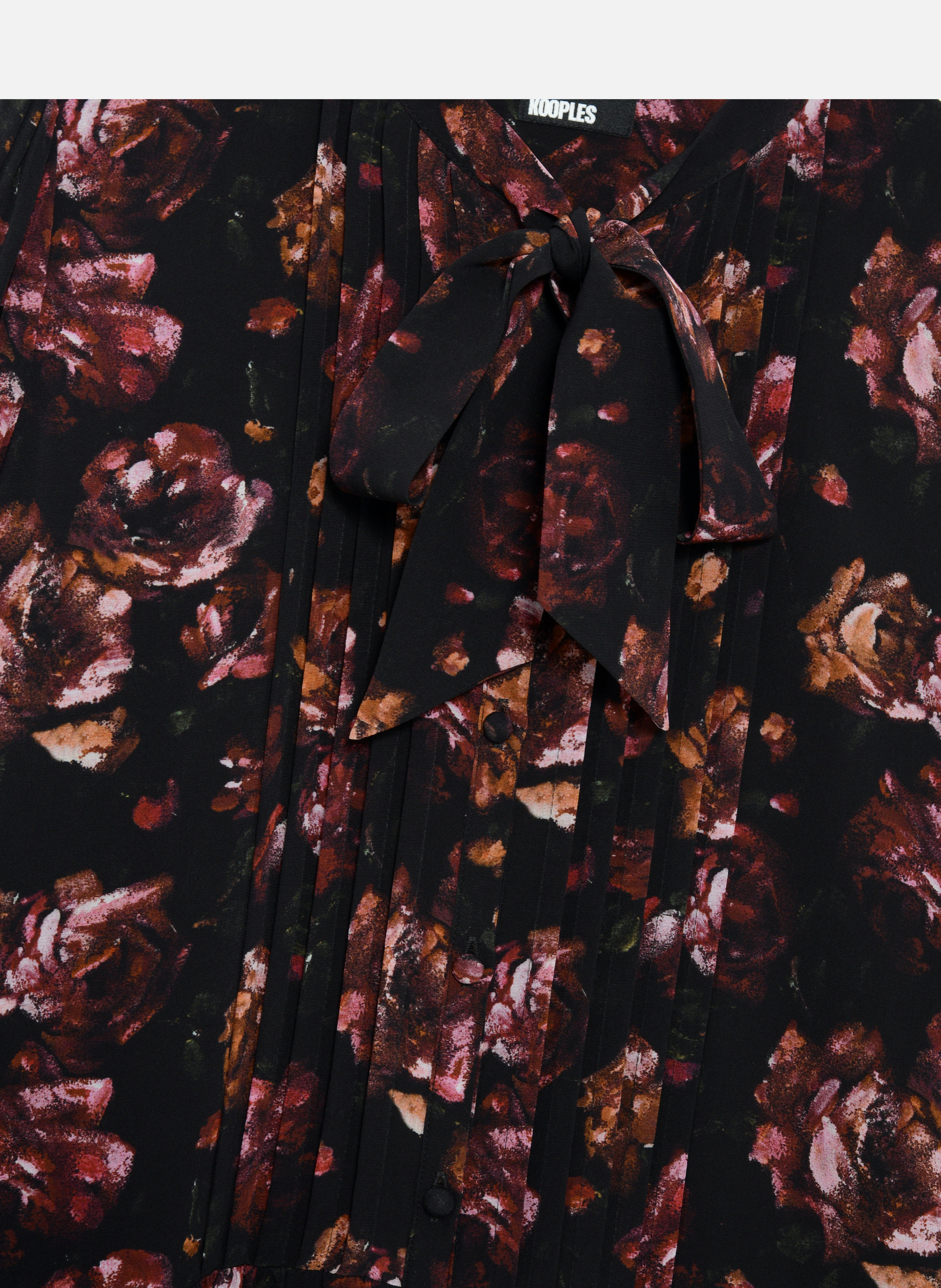 Short printed silk-blend dress THE KOOPLES Red