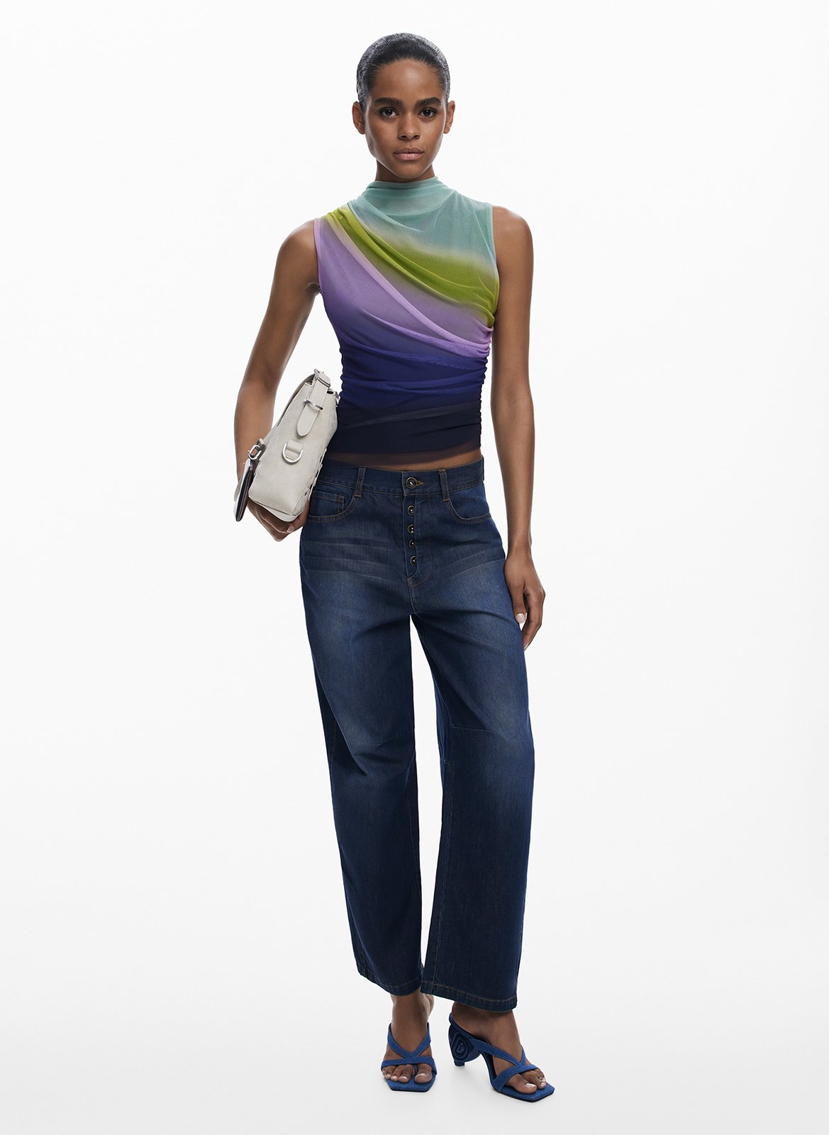 Bedrucktes Viskose-Top DESIGUAL Rot