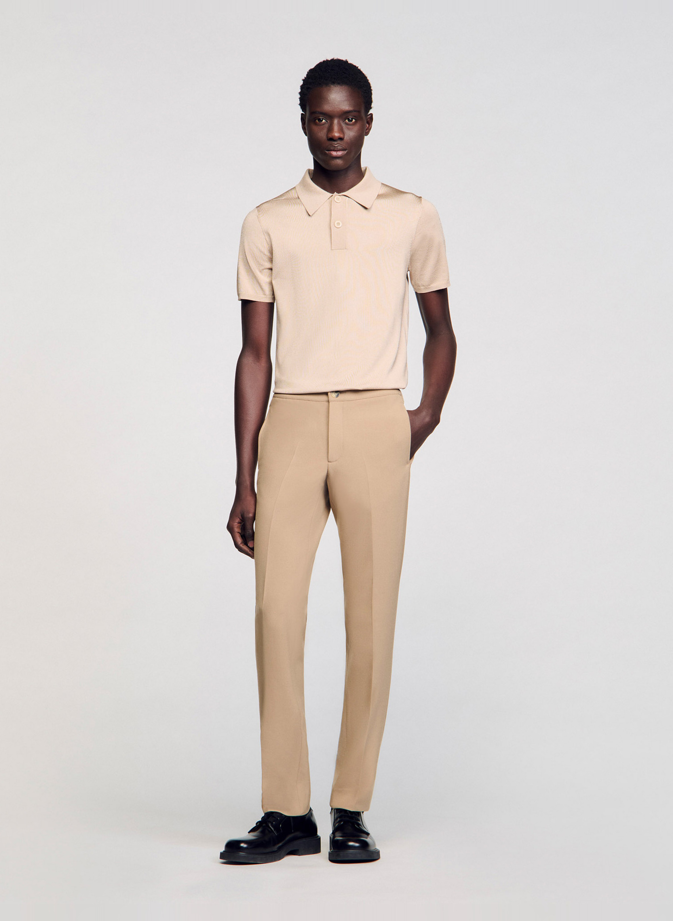 Pantalon droit  Beige