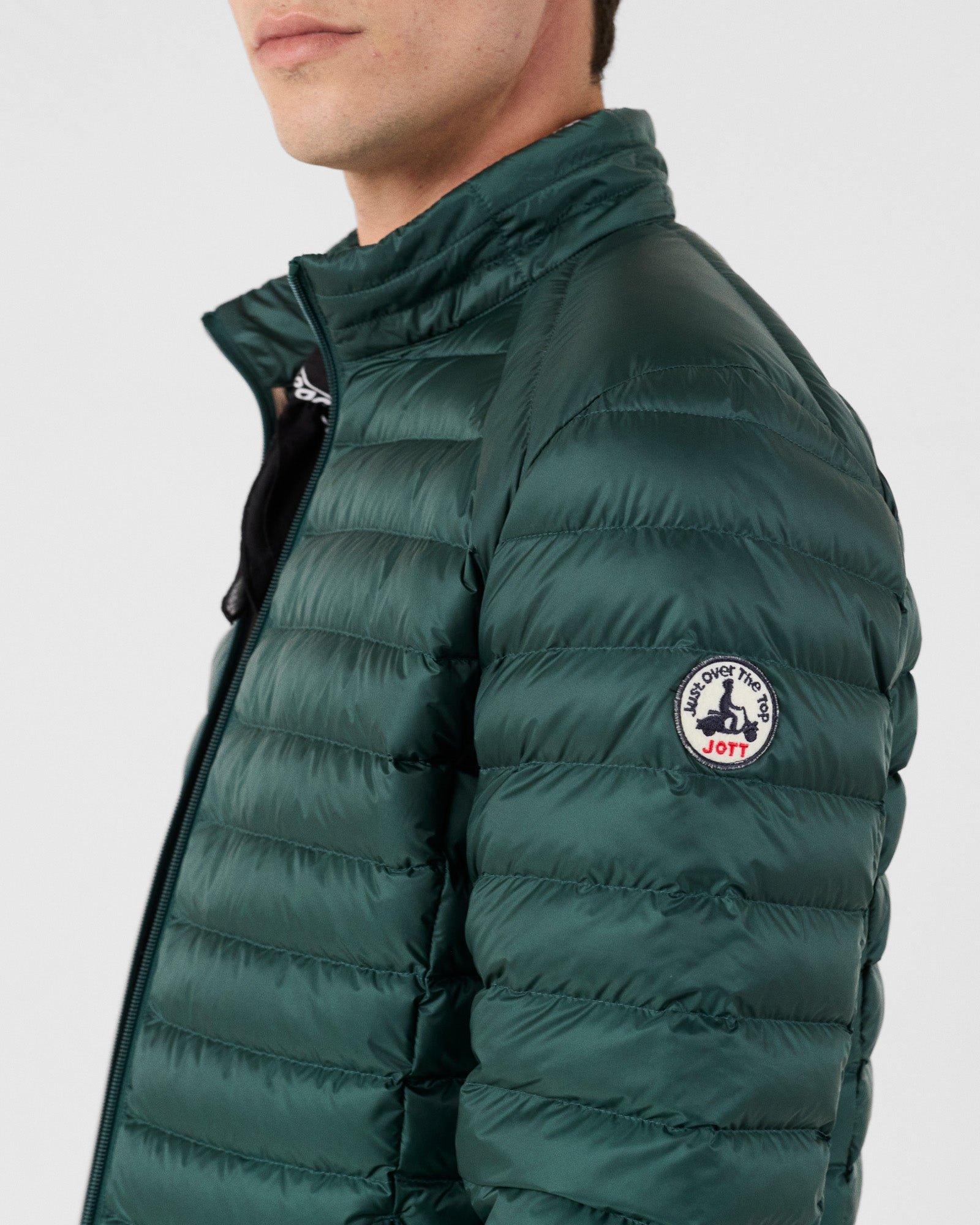 Light forest green puffer jacket JOTT Green