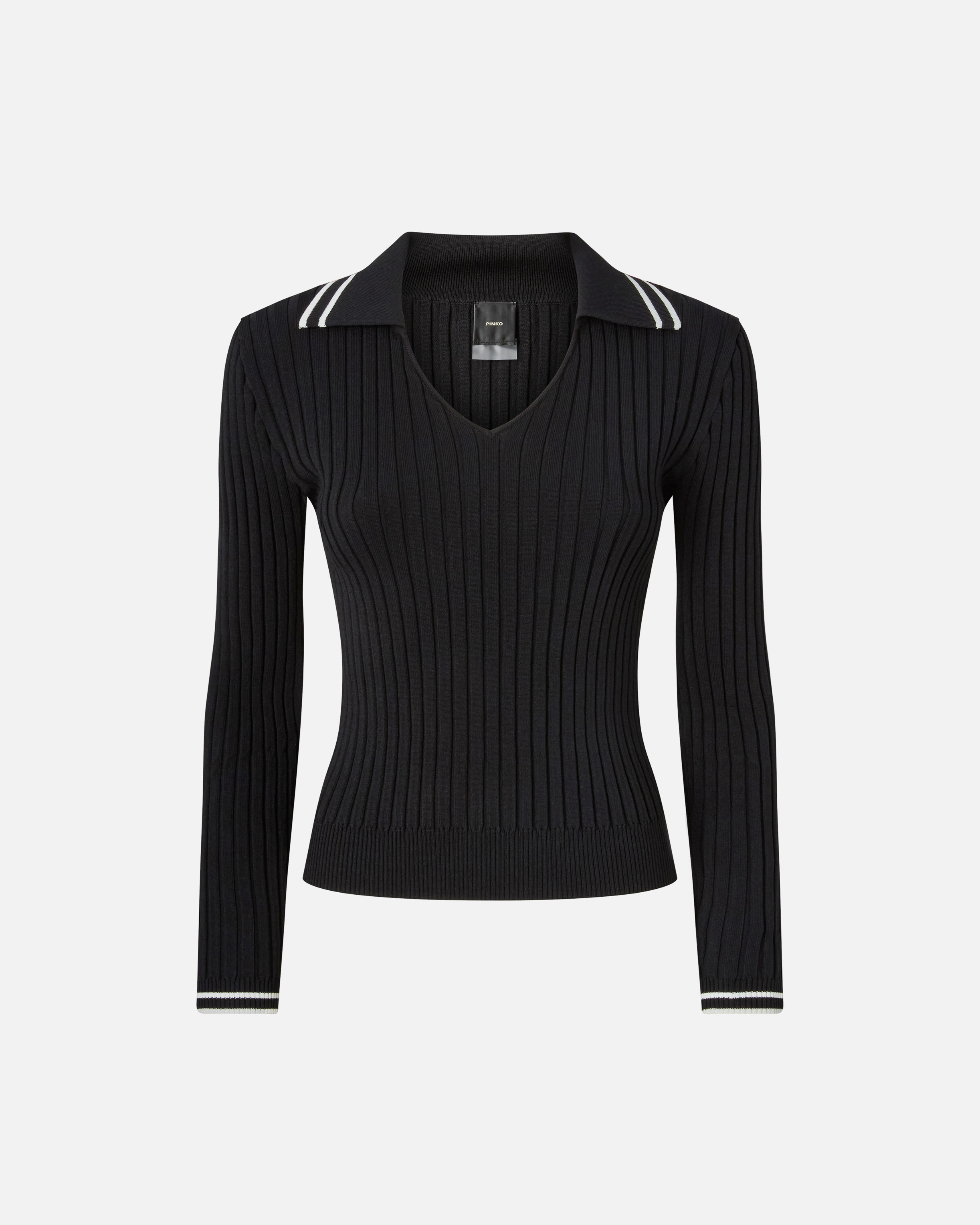 Polo-style sweater PINKO Black
