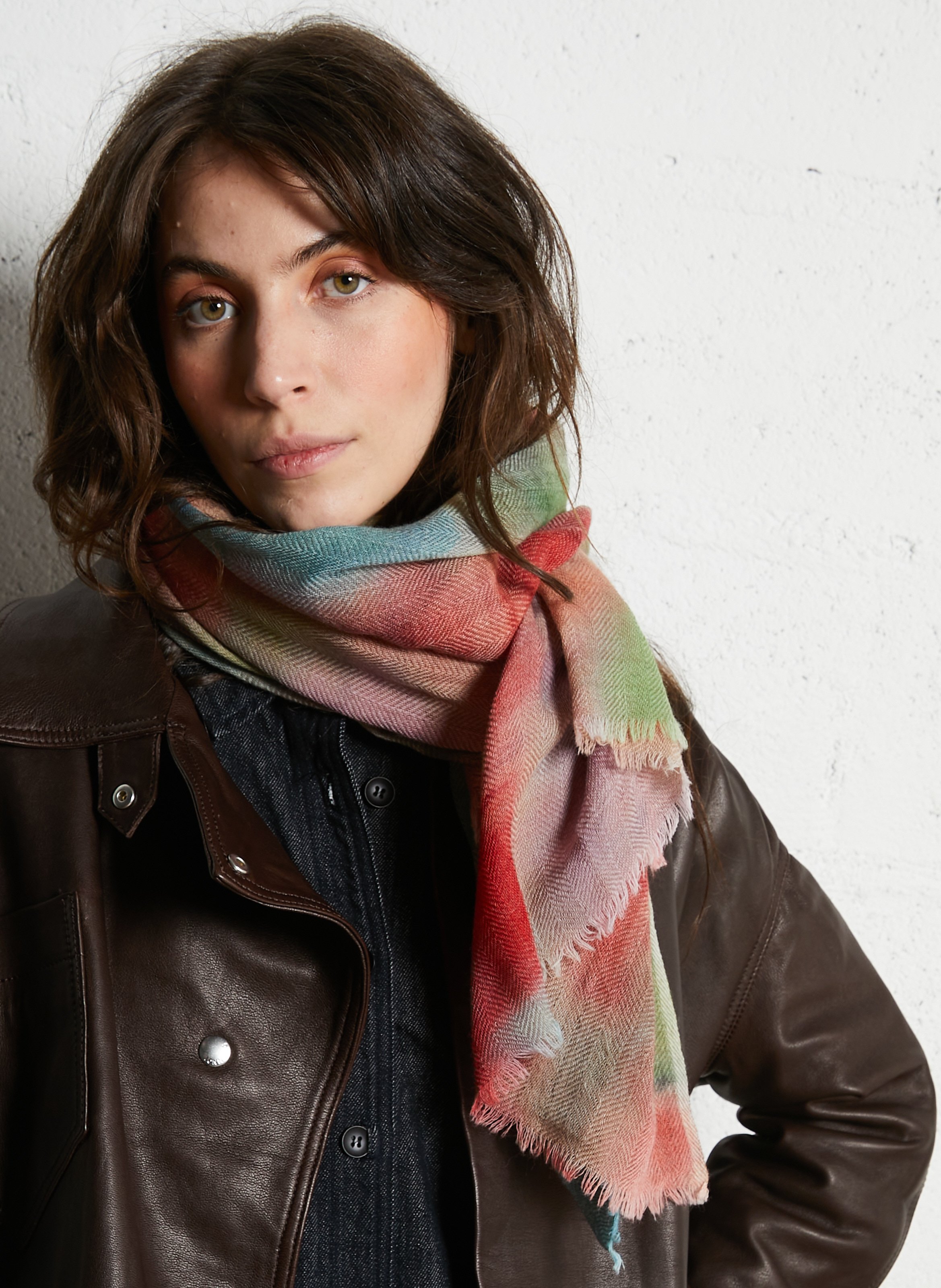Foulard imprimé en laine SUD EXPRESS Multicolore