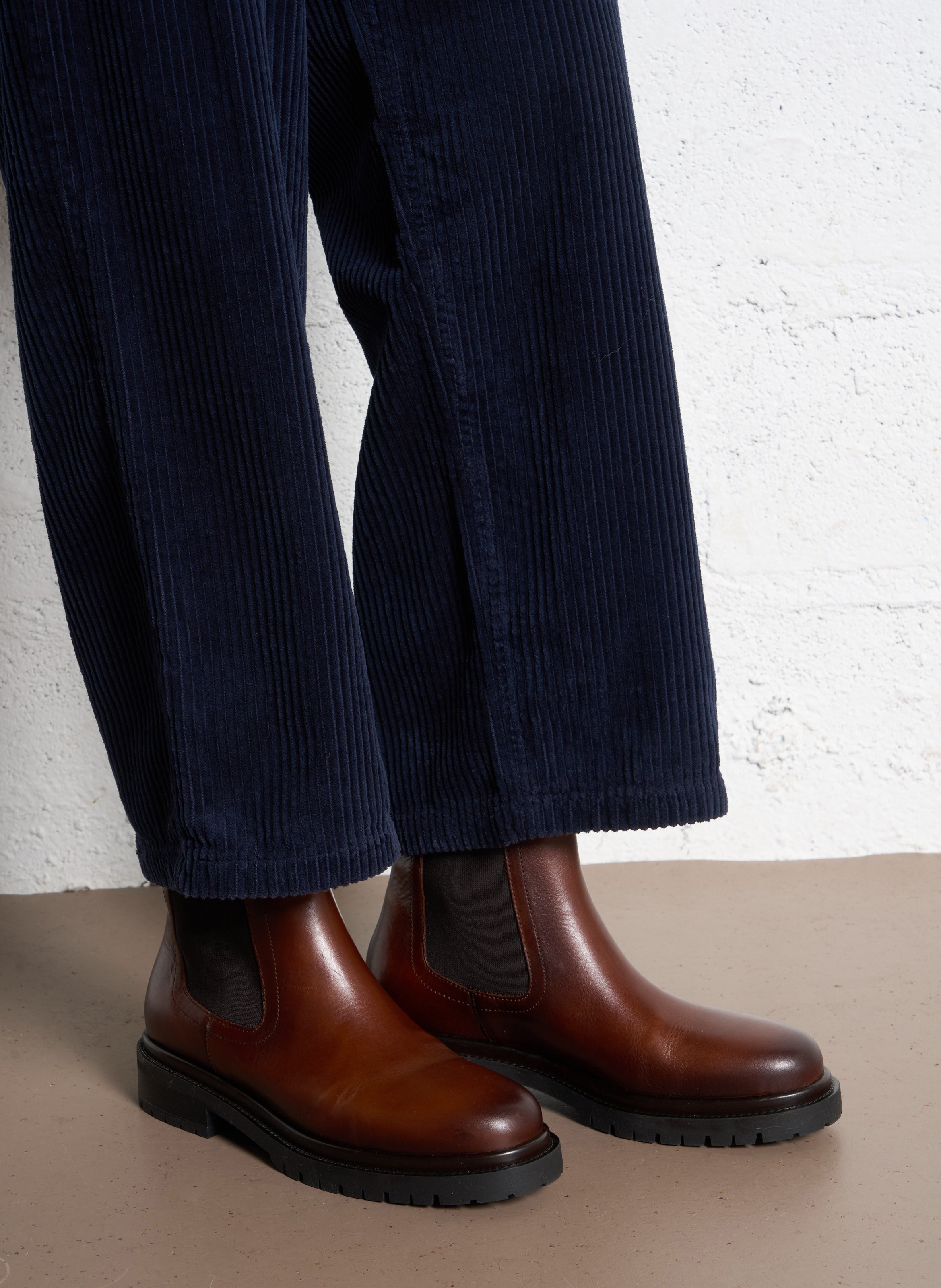 Bottines crantées en cuir JB MARTIN Marron