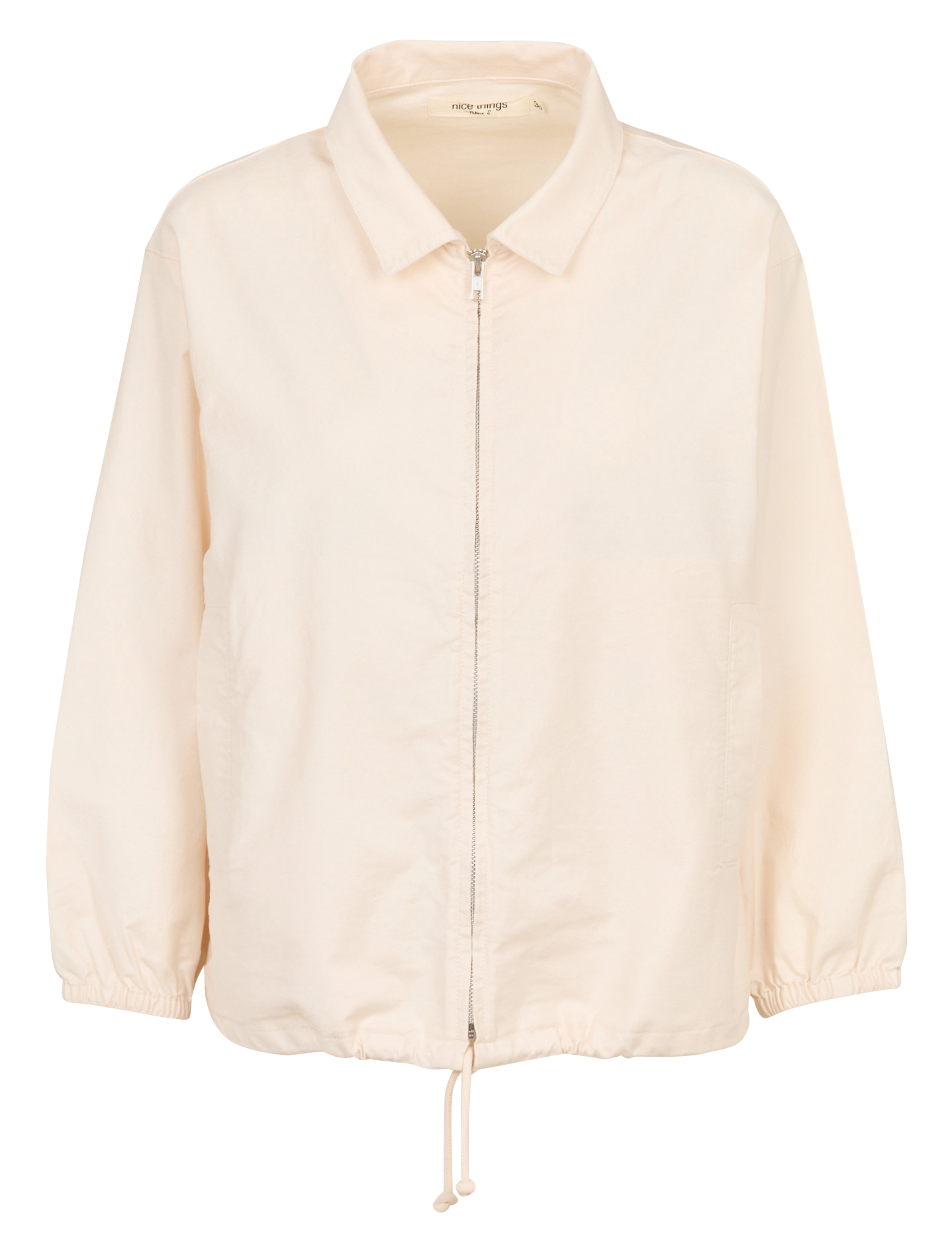 Classic straight collar jacket in mixed cotton NICE THINGS Pink