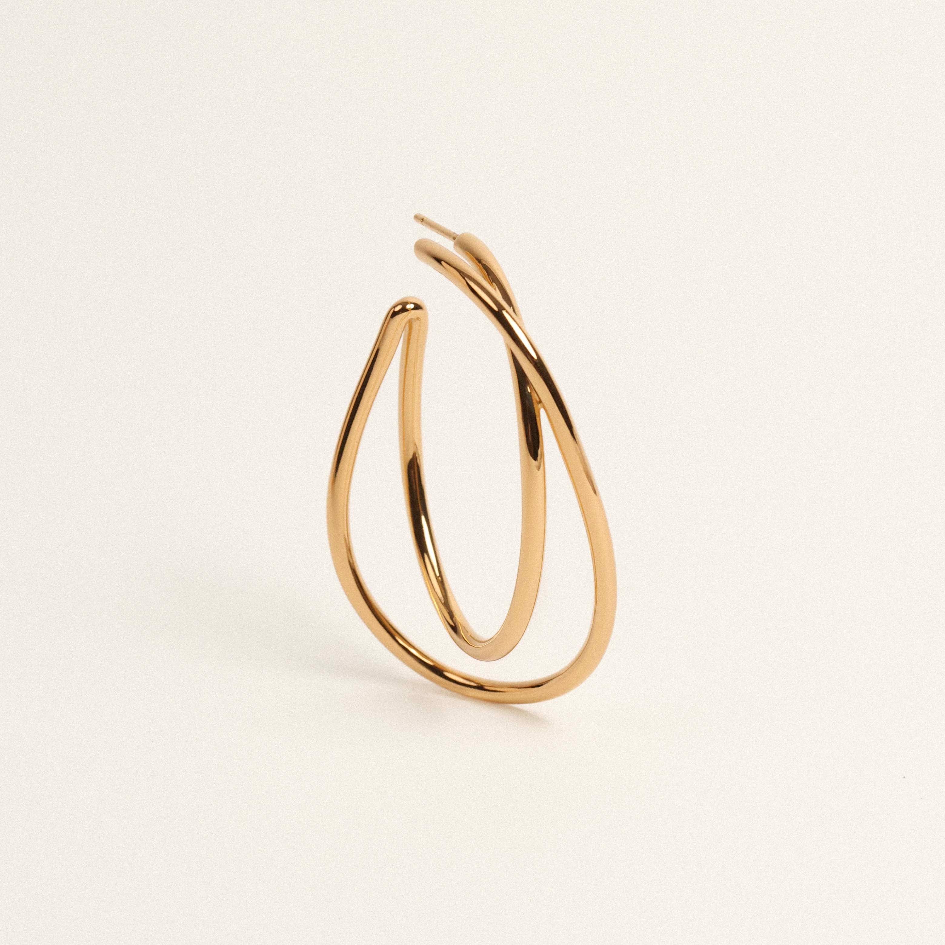 Paire de créoles, argent recyclé MAYRENA