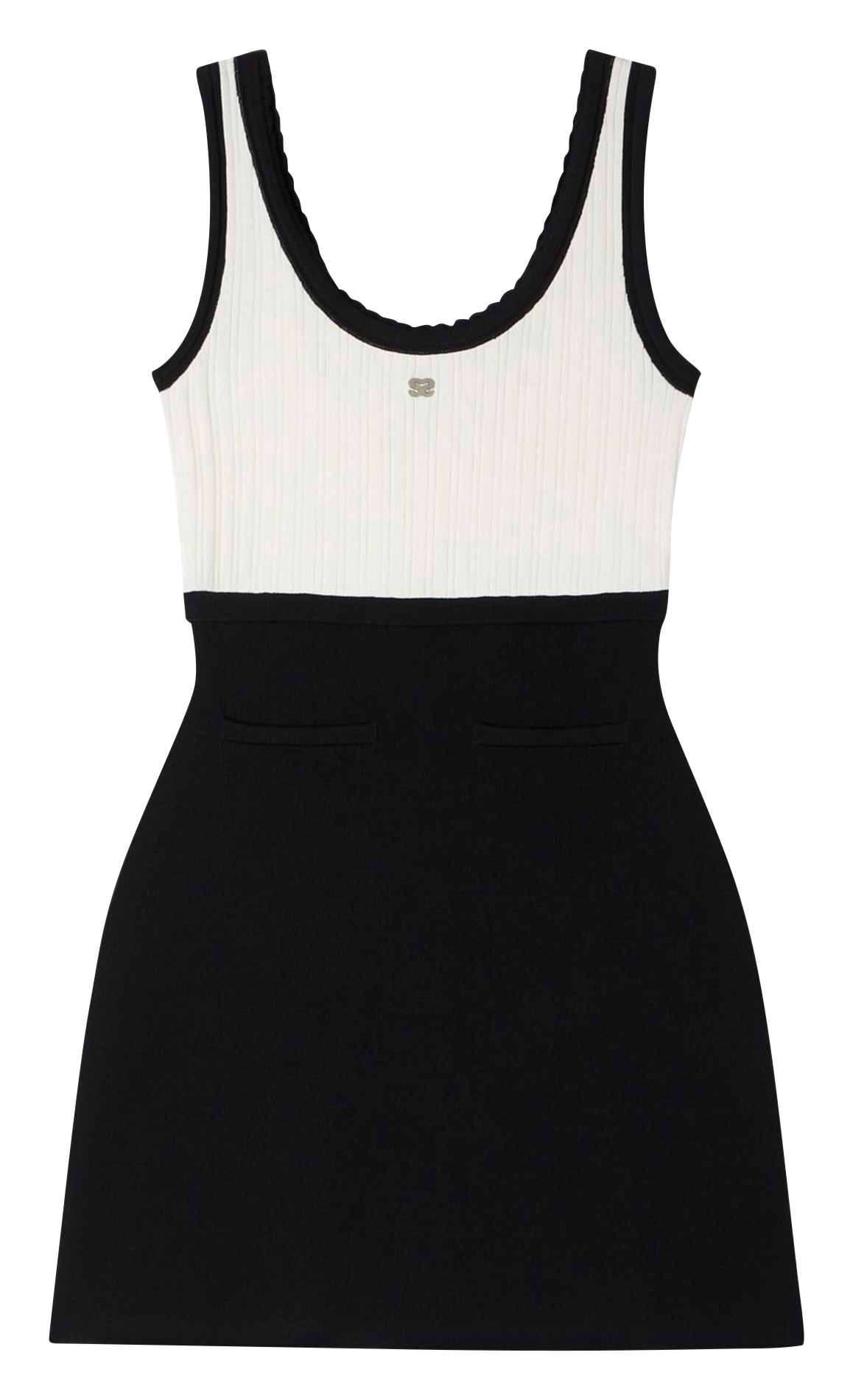Robe courte ajustée en maille SANDRO Noir