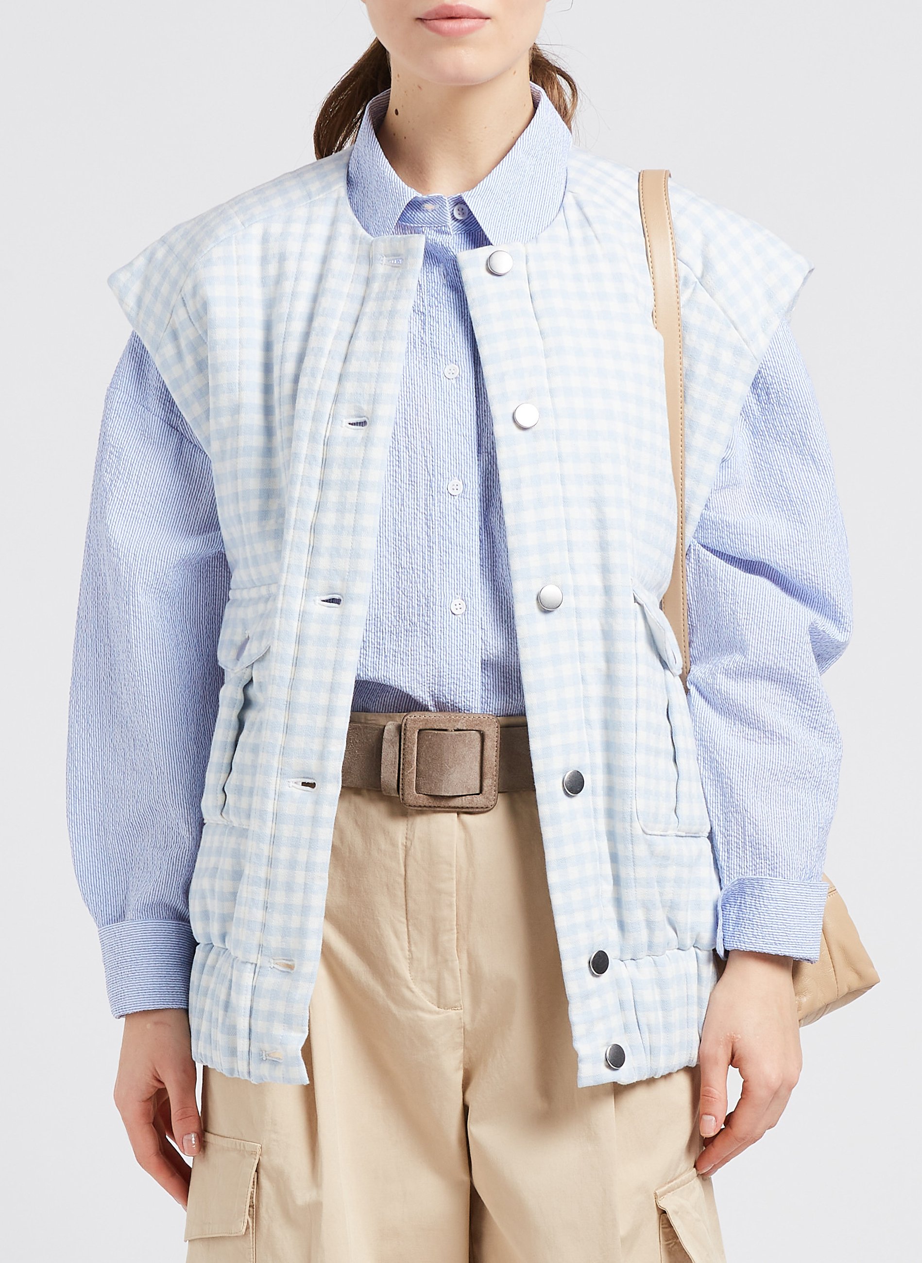 Veste sans manches en coton mélangé  COLLECTORS CLUB Bleu