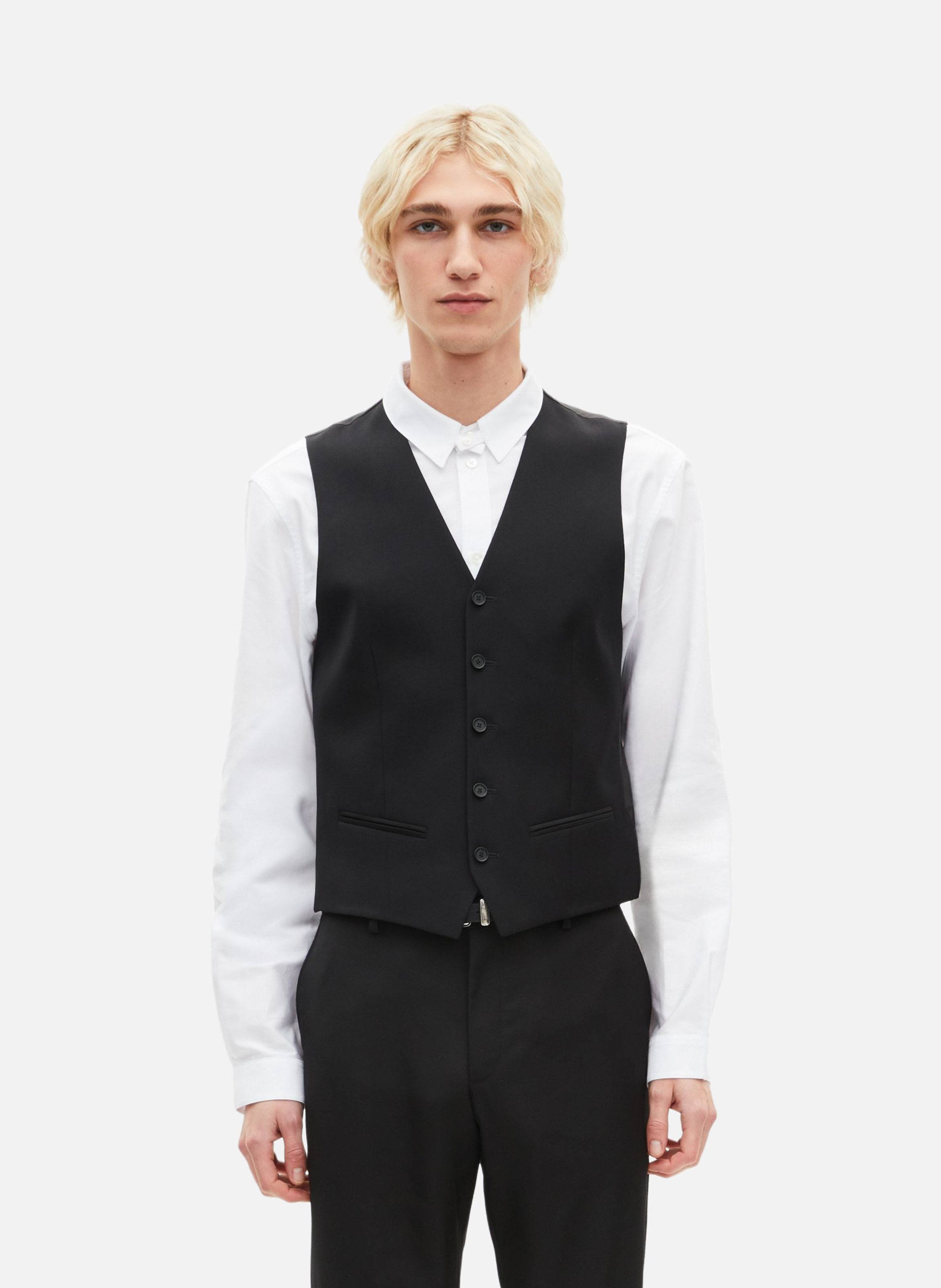 Wool suit waistcoat THE KOOPLES Black