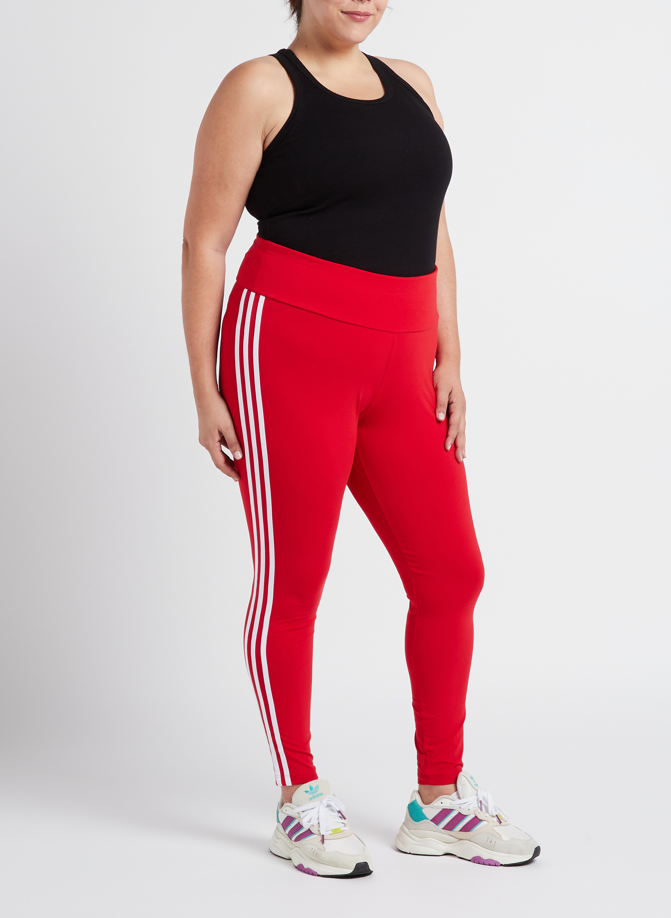 Cotton leggings ADIDAS Red