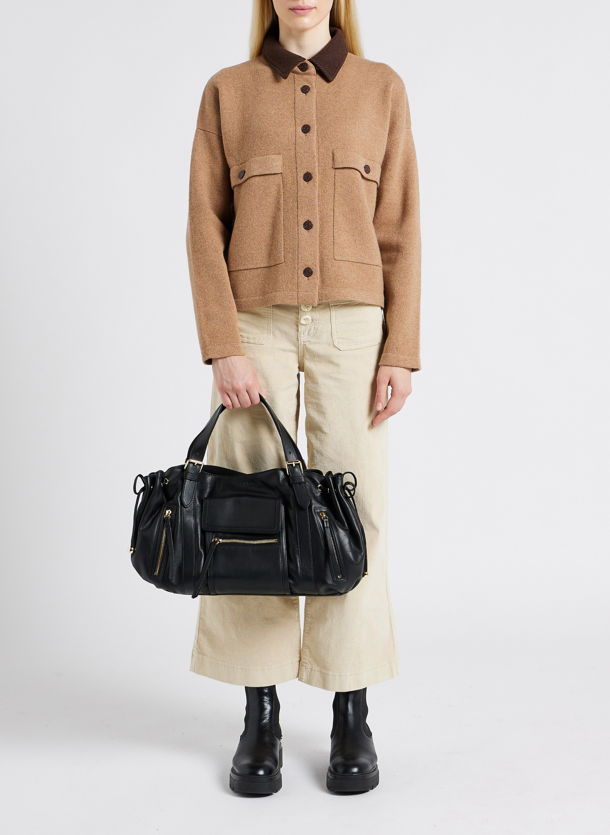 Handtasche aus Leder GERARD DAREL Schwarz