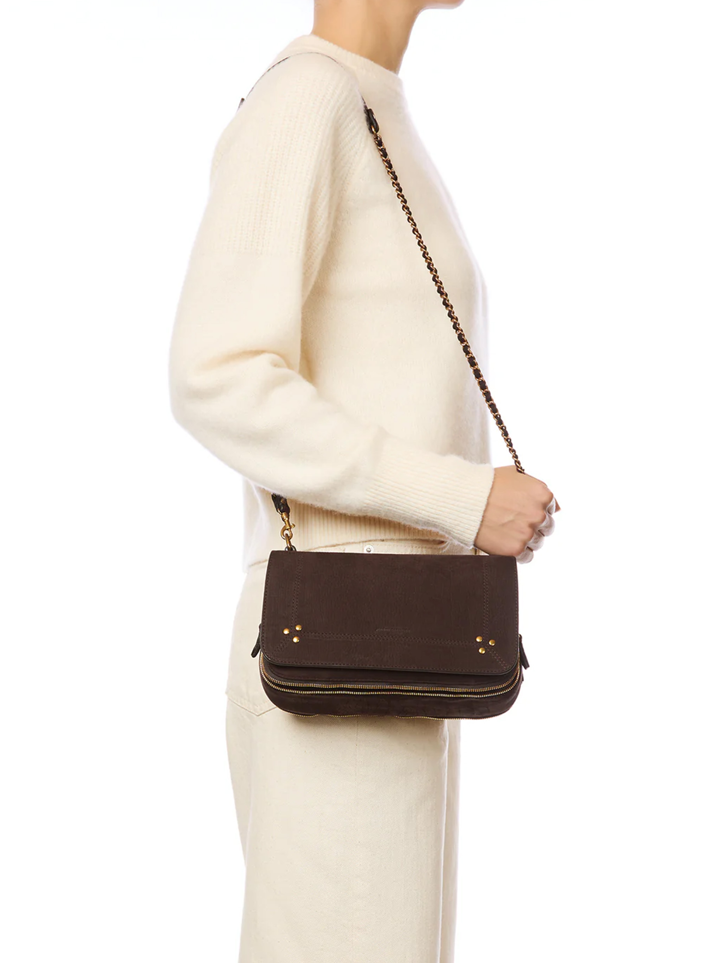 Sac bandoulière en cuir JEROME DREYFUSS Marron