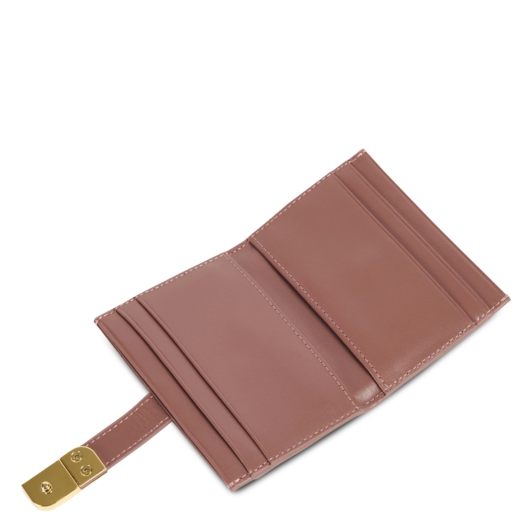 Effen leren kaarthouder NAT & NIN Roze