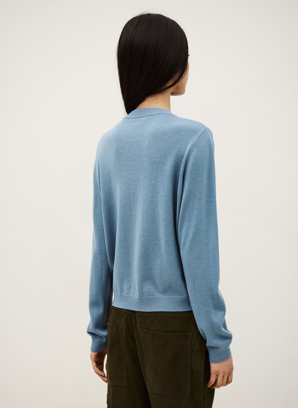 Straight round-neck wool sweater BA&SH Blue