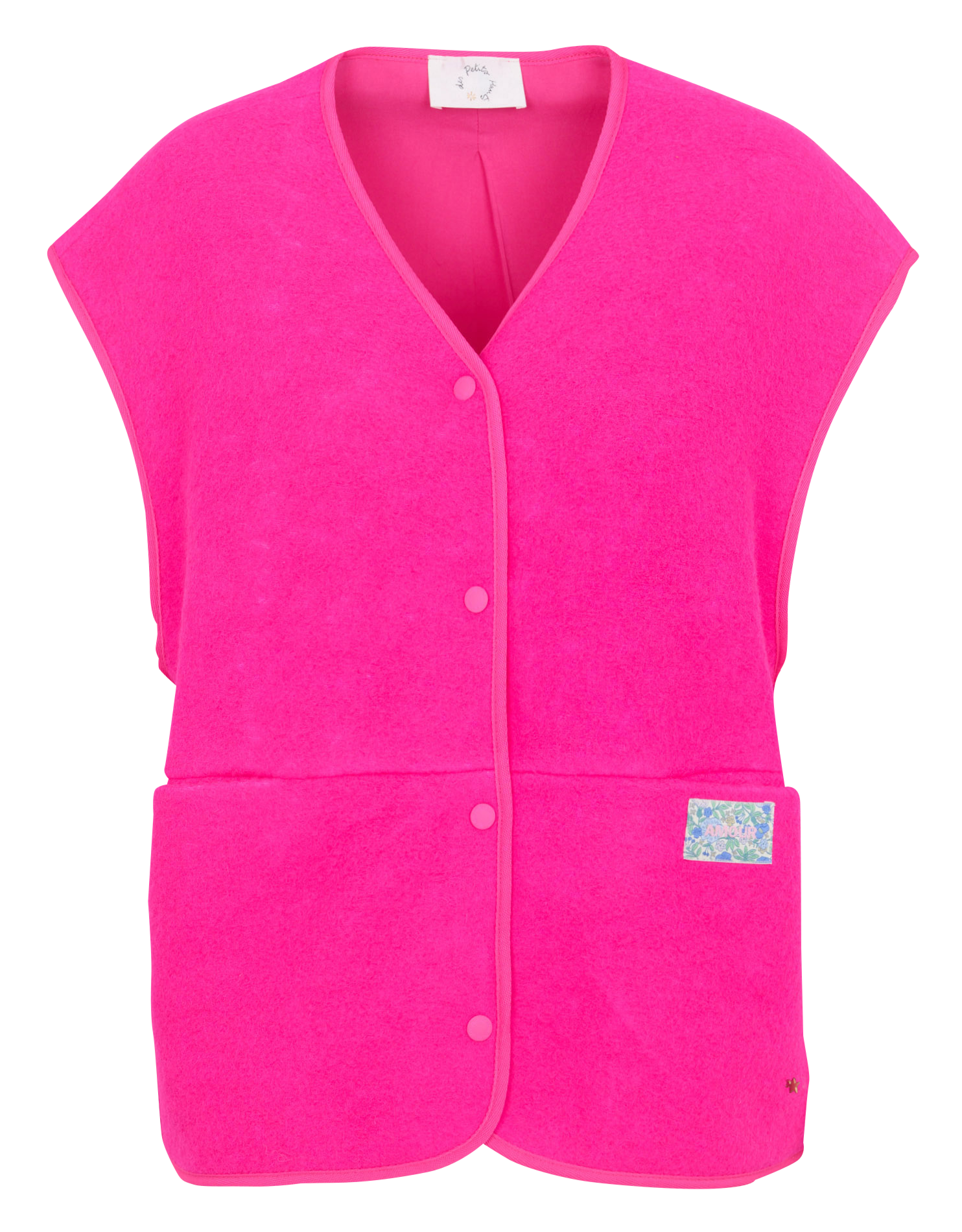 Veste sans manches en laine mélangée  DES PETITS HAUTS Rose