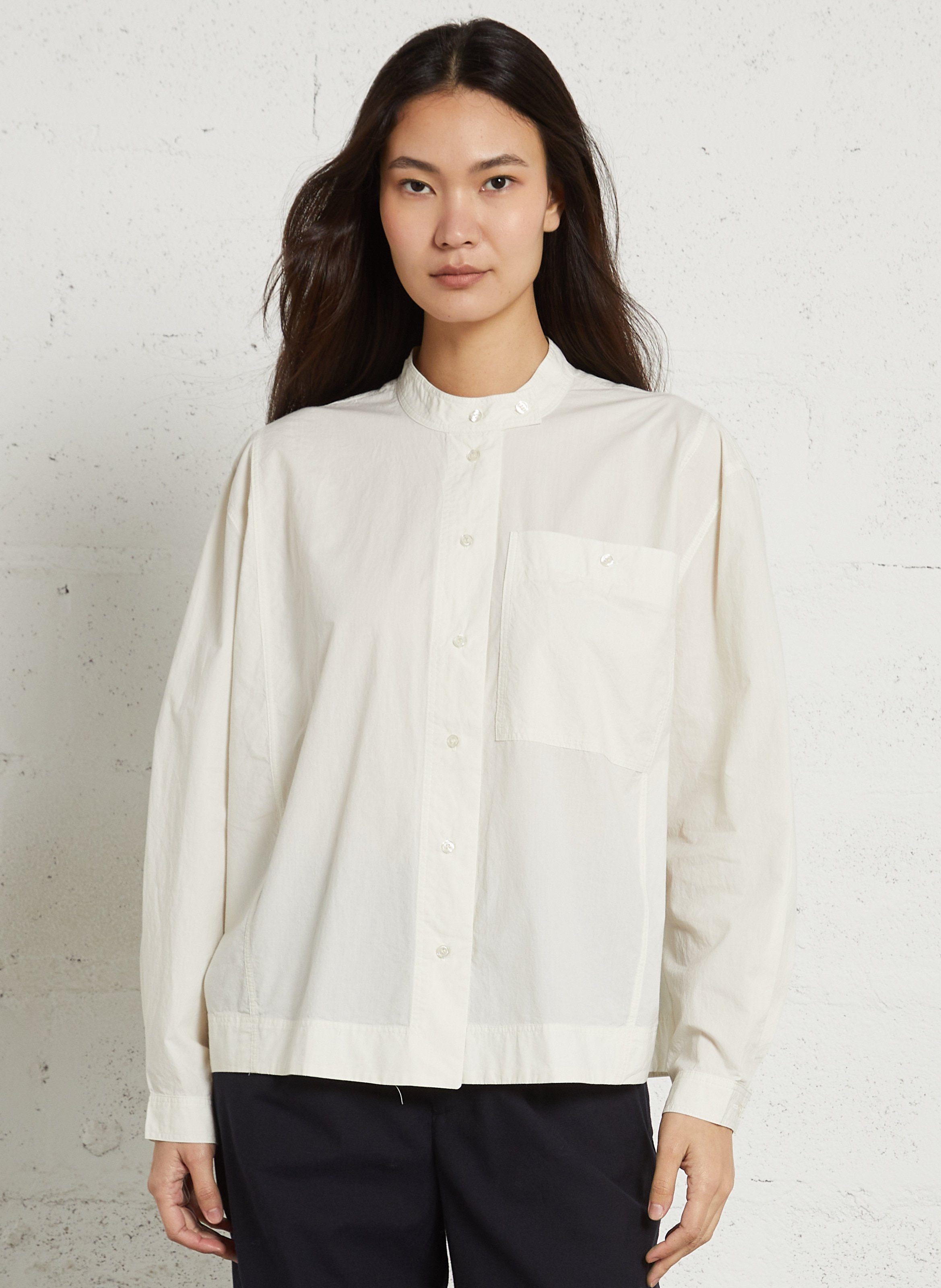 Bluse aus Bio-Baumwolle mit Rundhalsausschnitt SOEUR