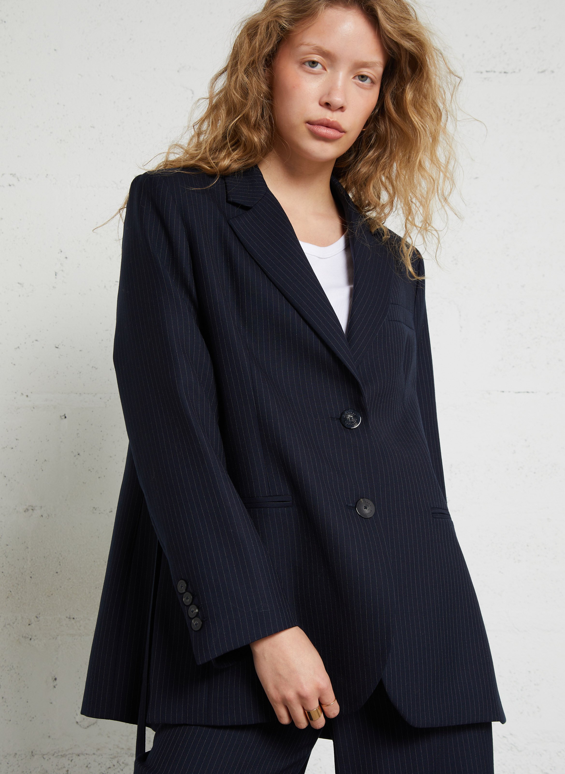 Striped suit jacket MARGAUX LONNBERG Blue