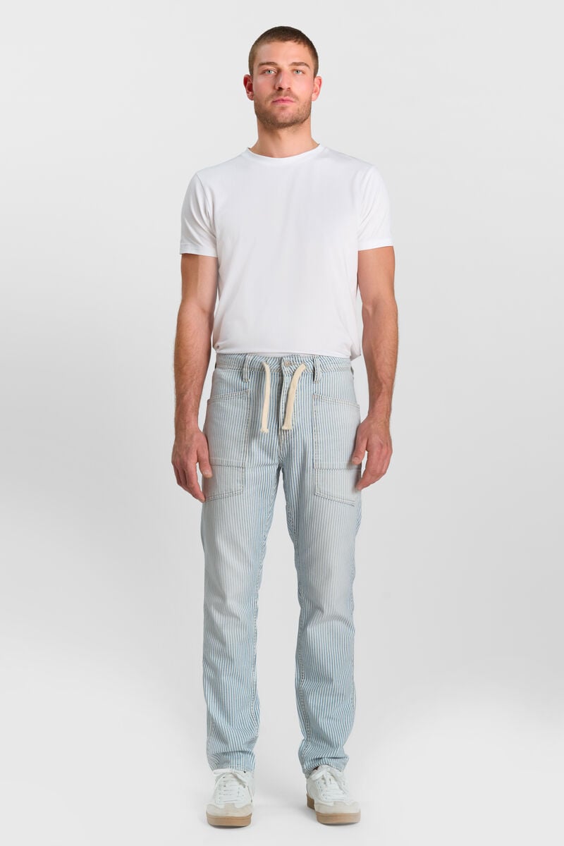 Jeans loose, large loose, longueur 34 LE TEMPS DES CERISES Blue