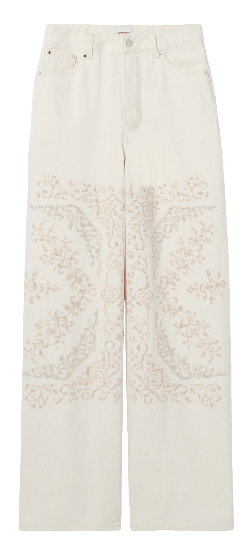 Jean droit en coton CLAUDIE PIERLOT Beige