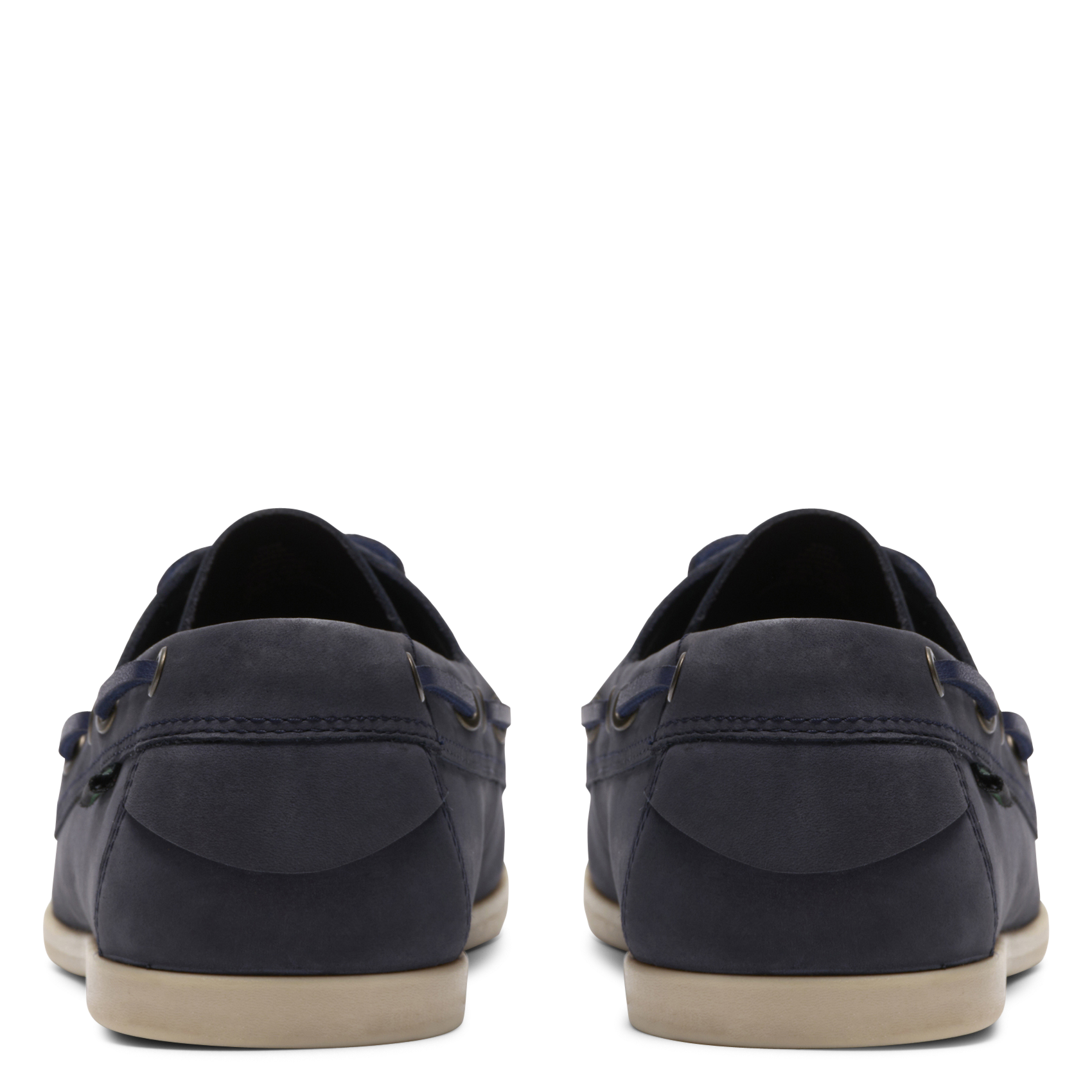 Leather deck shoes CLARKS Blue