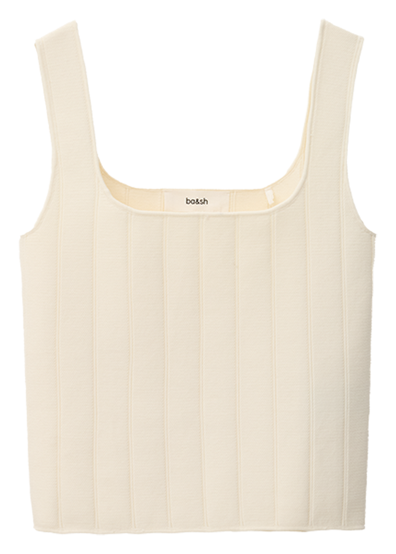 Mouwloze top met vierkante hals BA&SH Beige