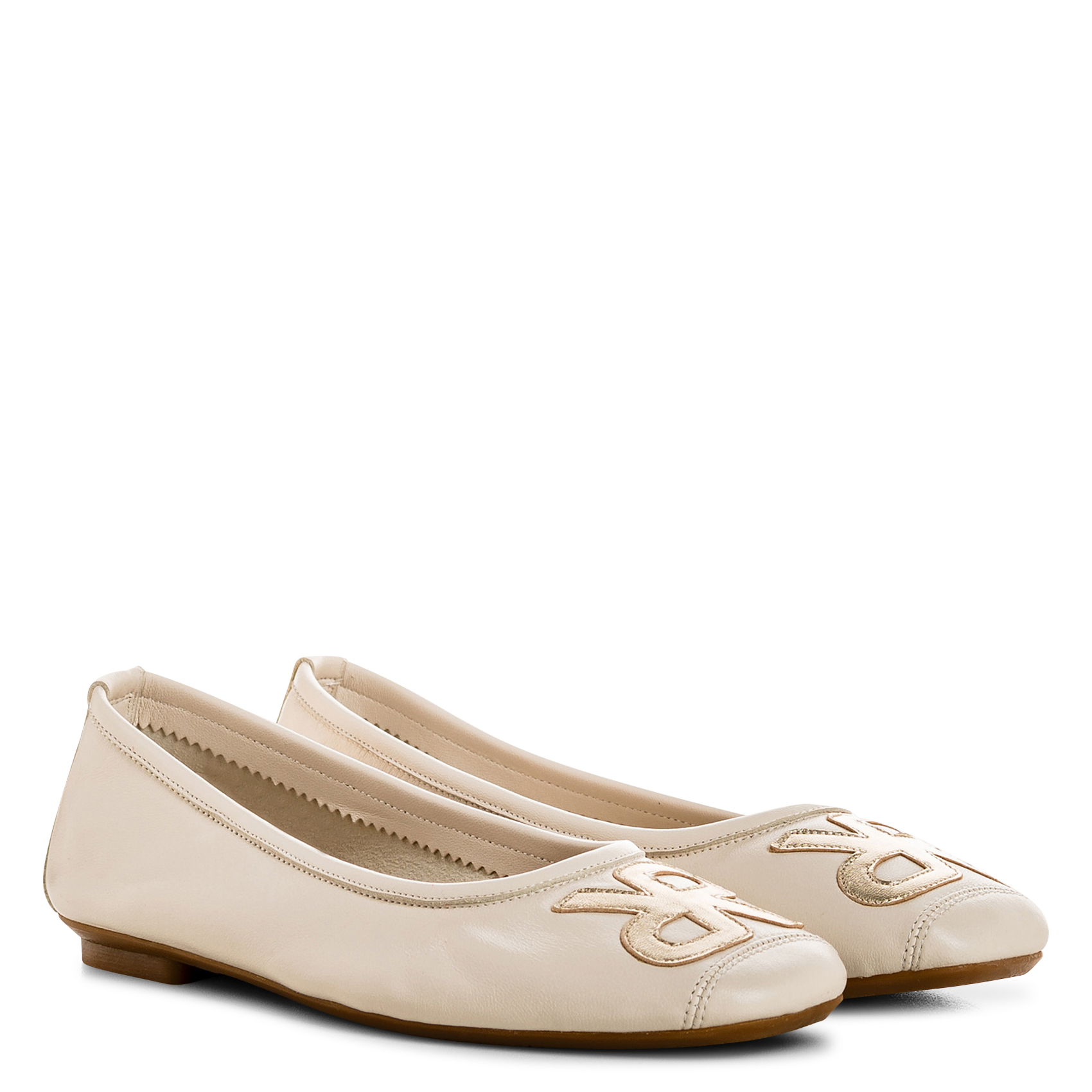 Ballerinas - Leder REQINS Beige