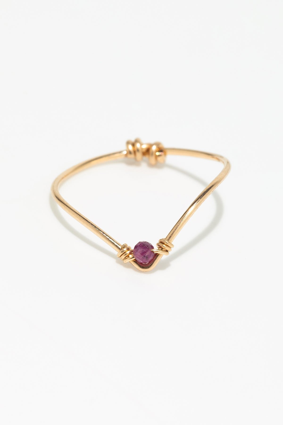 Bague chevron - rubis YAY Rose