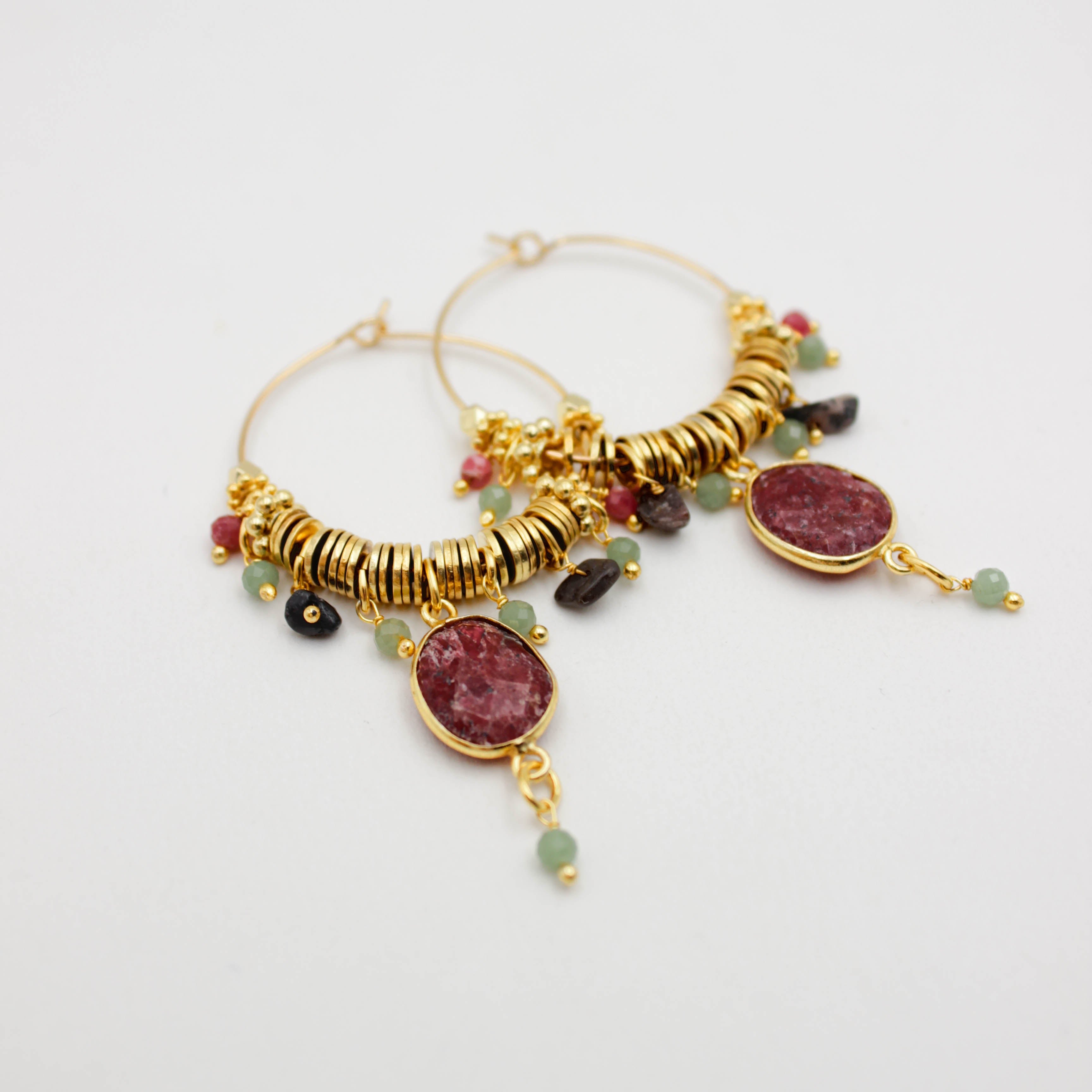 Créoles pierres - christelle L'ATELIER DES DAMES Doré