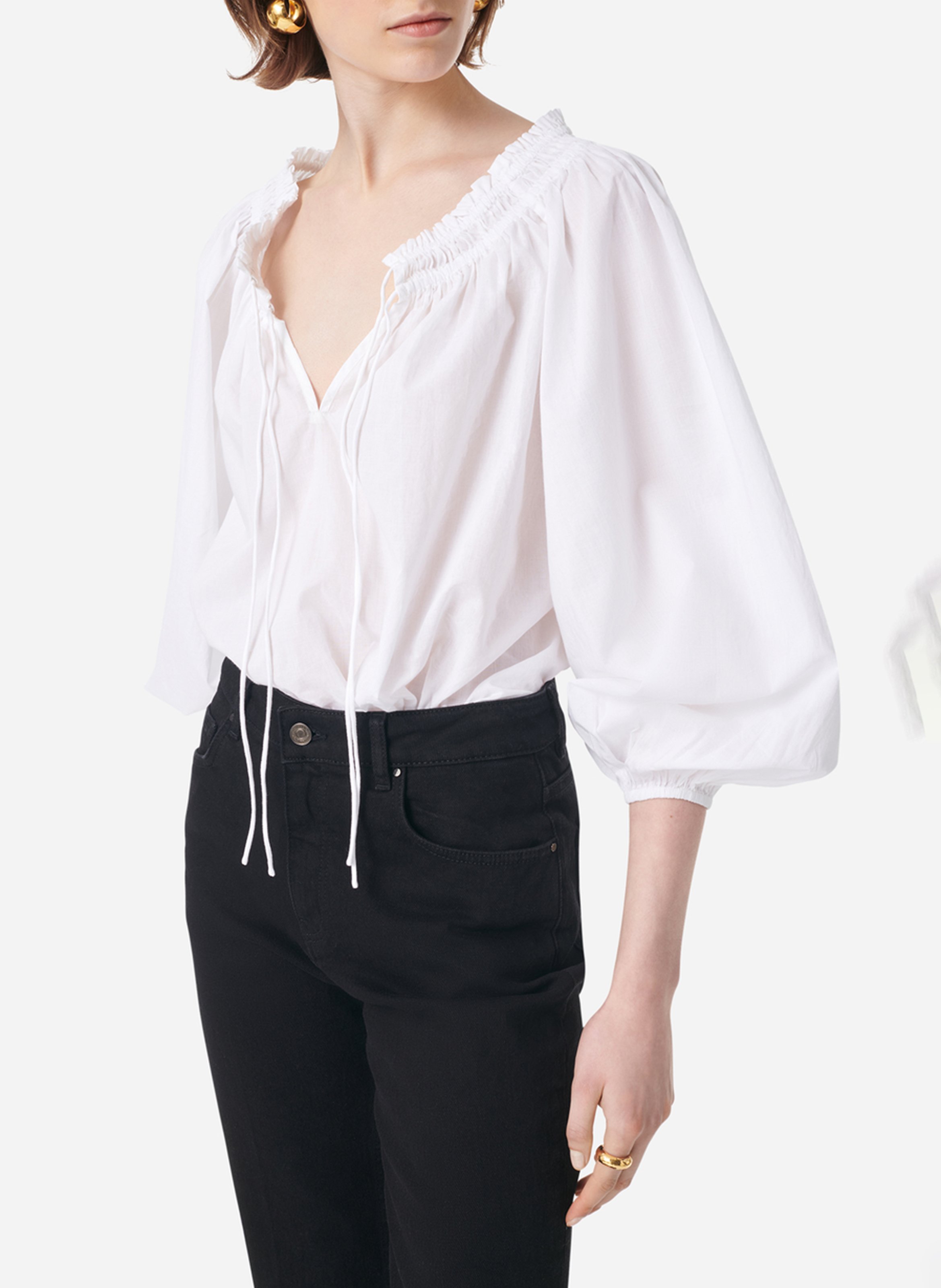 Straight cotton blouse VANESSA BRUNO White