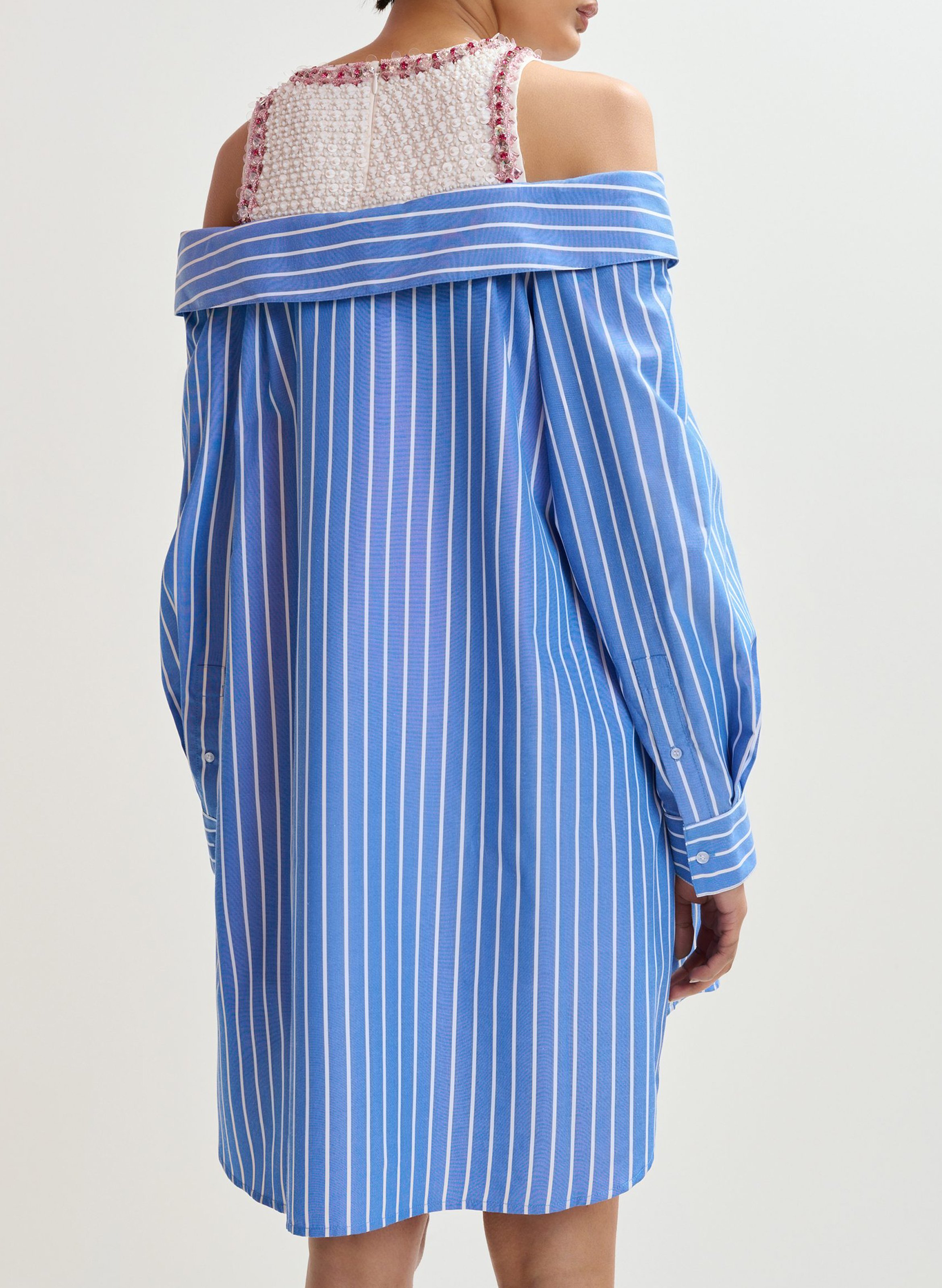 Striped shirt dress ESSENTIEL ANTWERP Blue