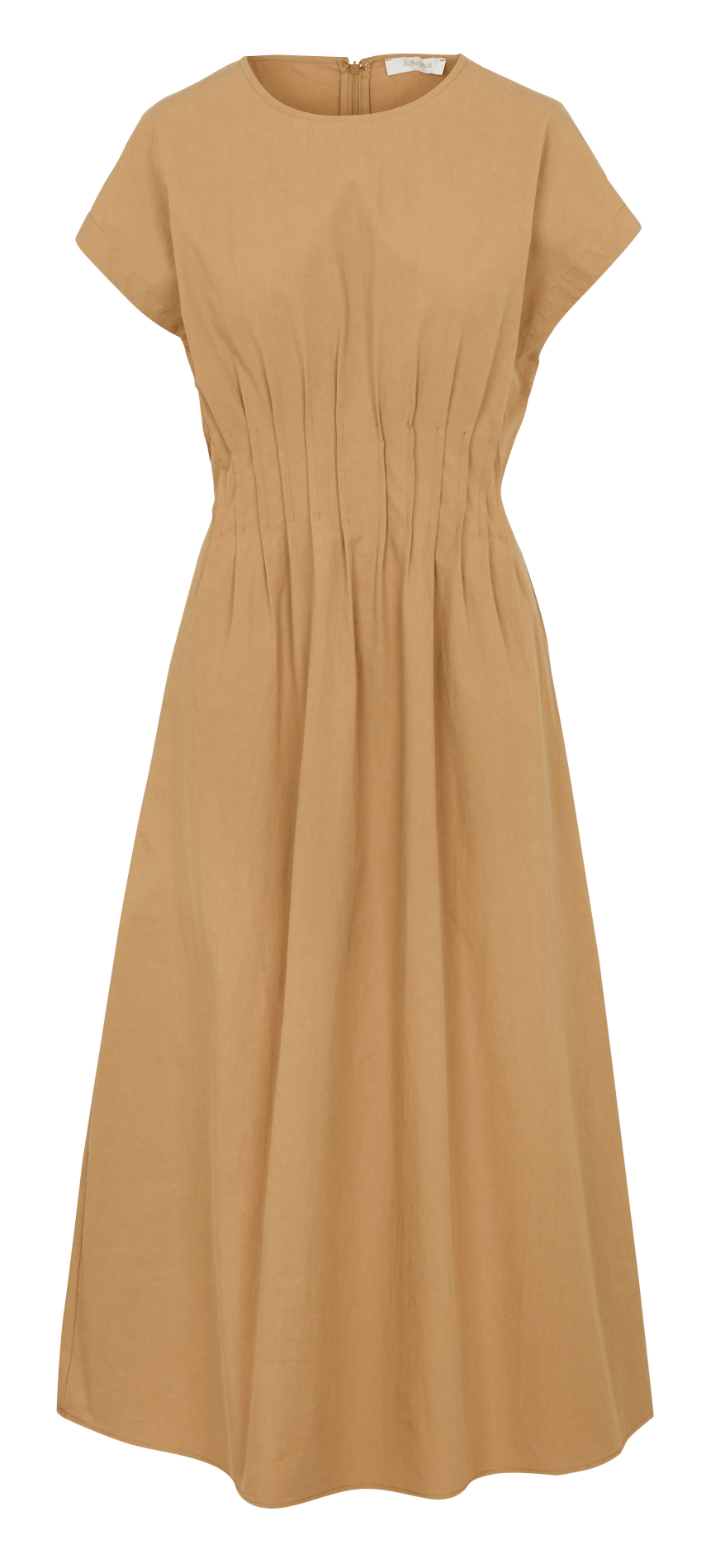 Robe longue cintrée manches courtes JC SOPHIE Marron