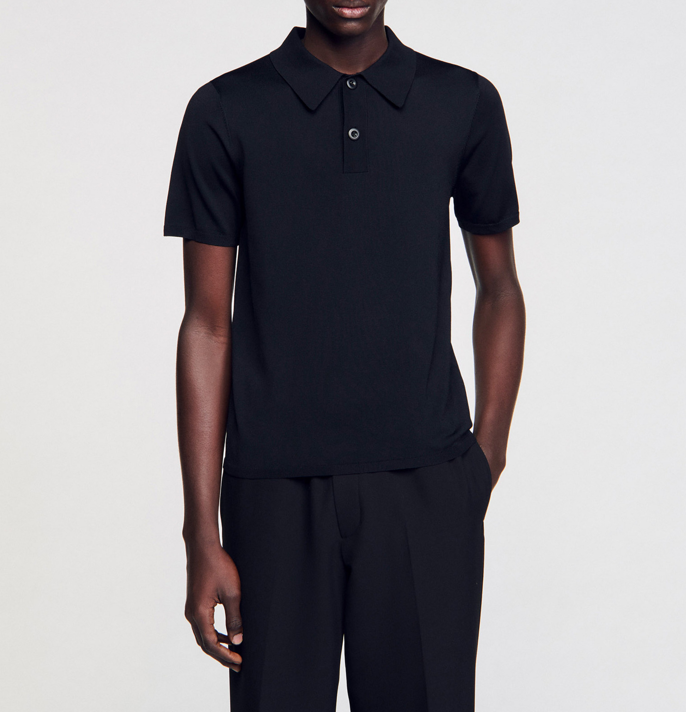 Polo regular fit  SANDRO Noir
