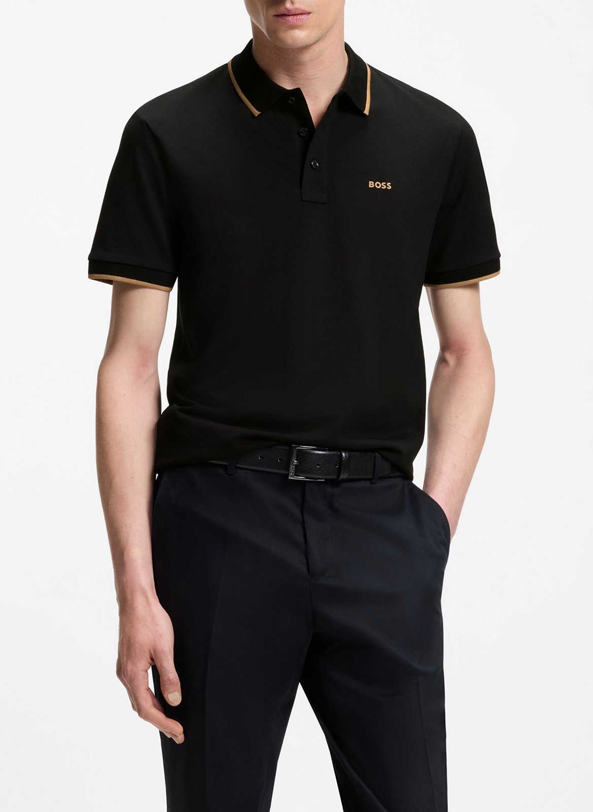 Polo en coton BOSS Black