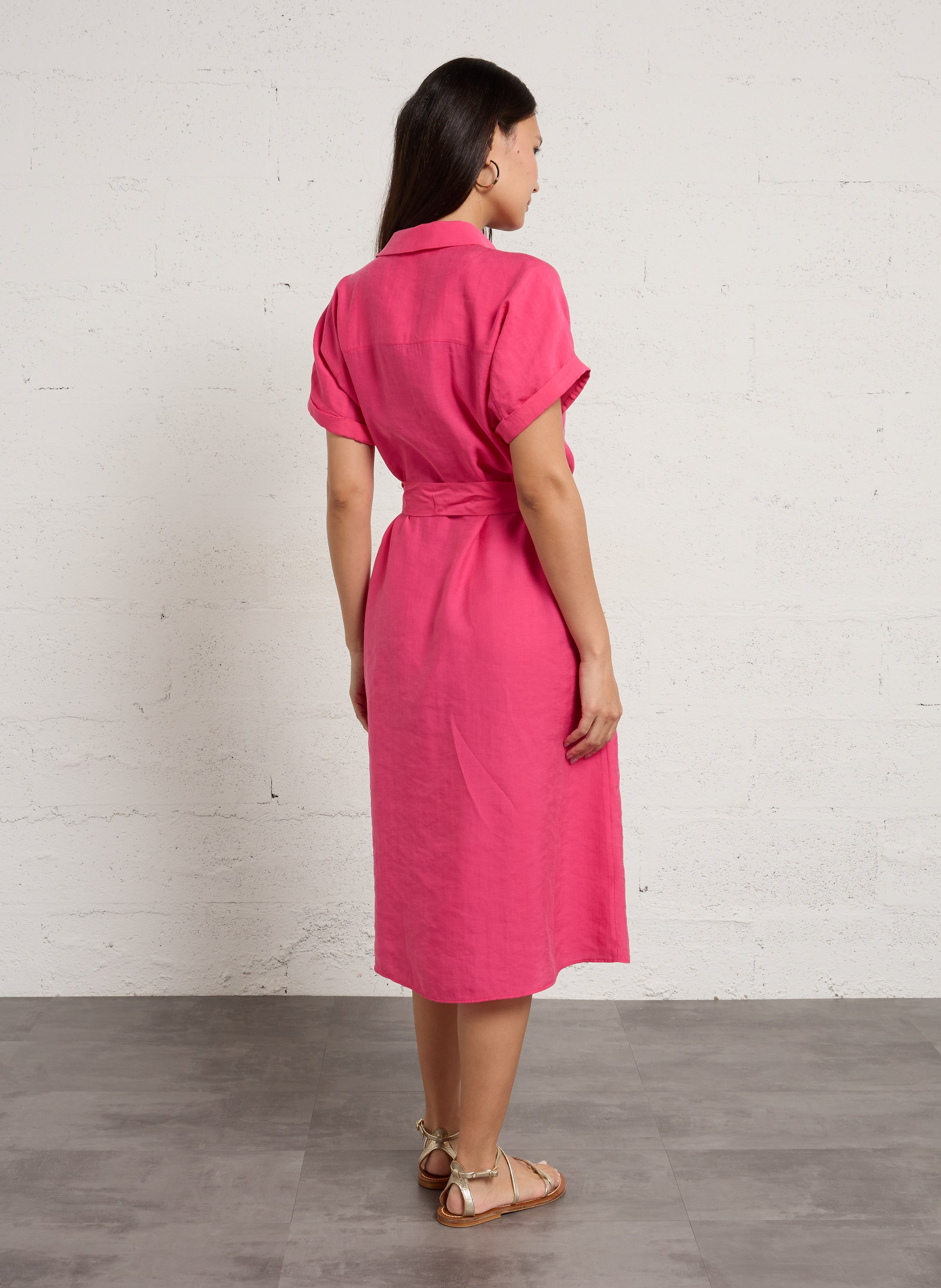 Robe chemise longue ample  MAISON 123 Roze