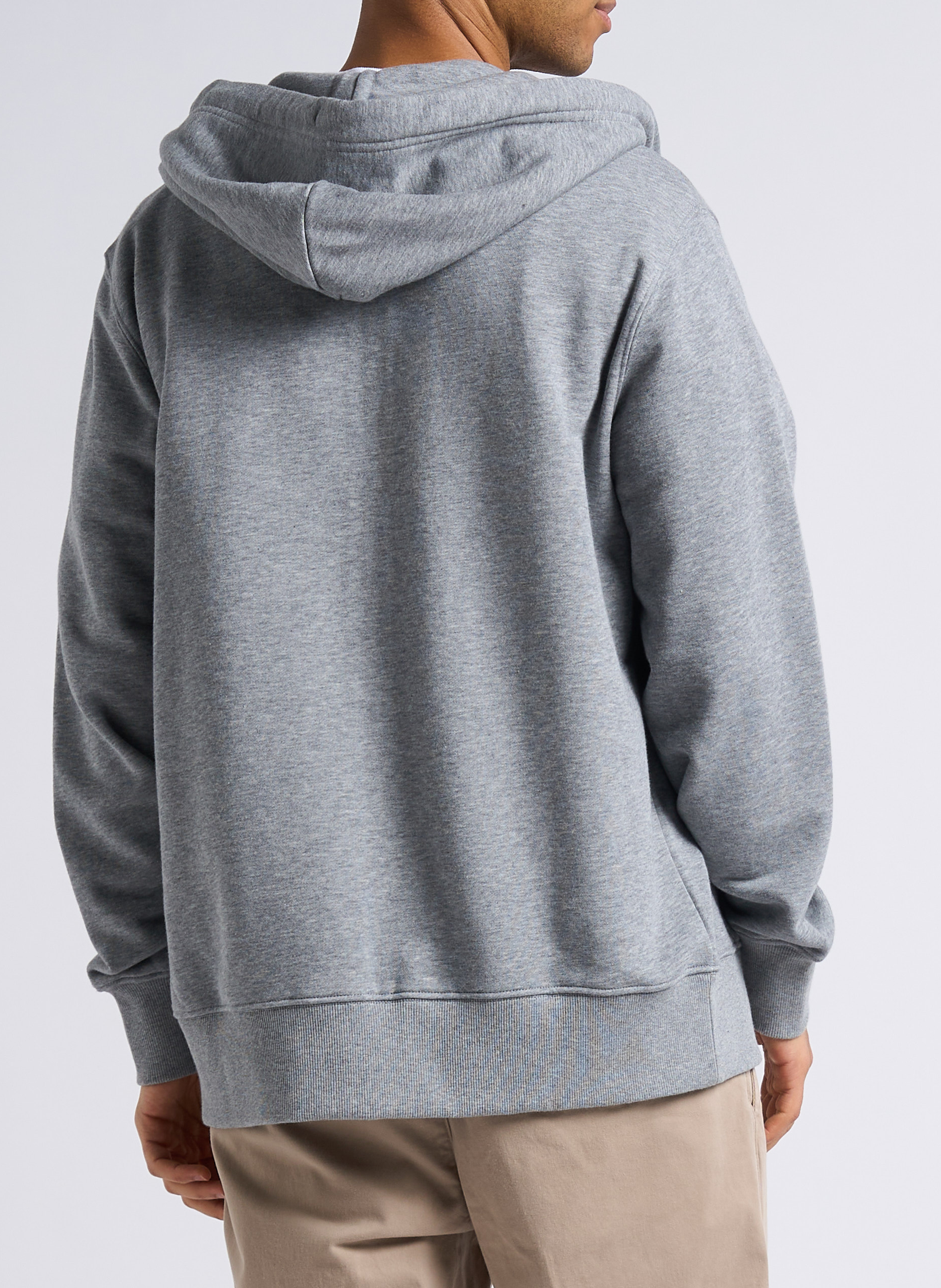 Gerade geschnittenes Sweatshirt aus Baumwoll-Mix mit Reißverschluss und Kapuze GANT Grau