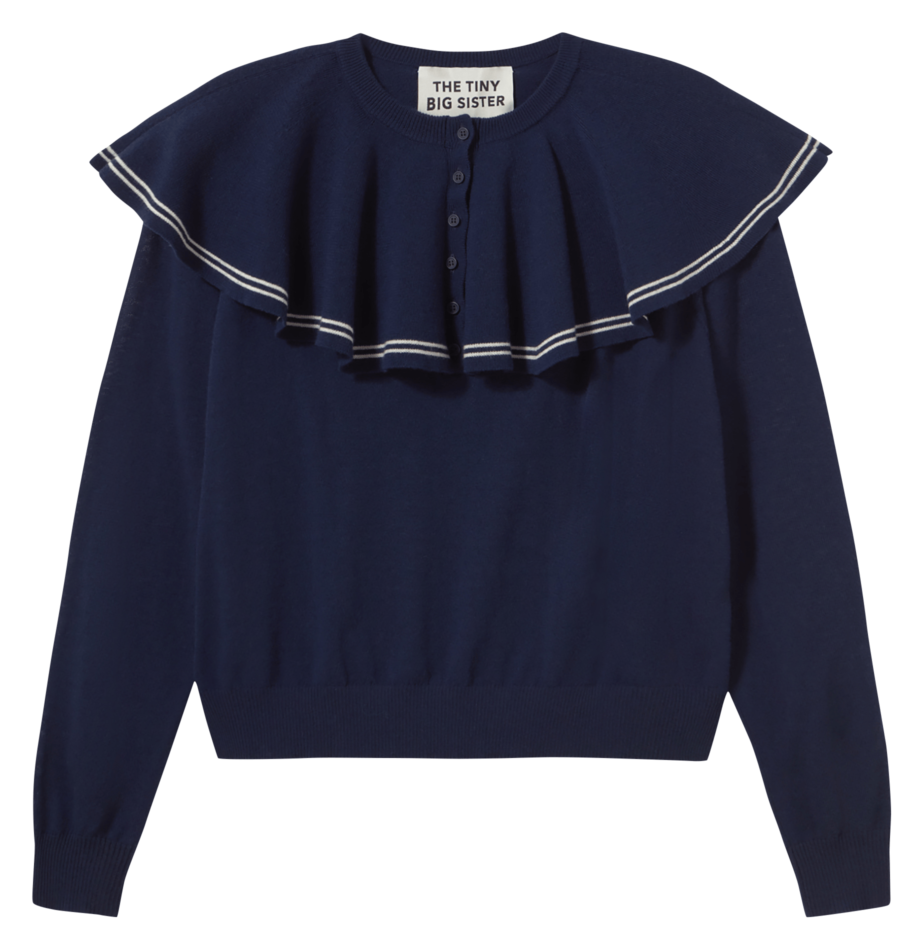 Wool sailor collar sweater THE TINY BIG SISTER Beige