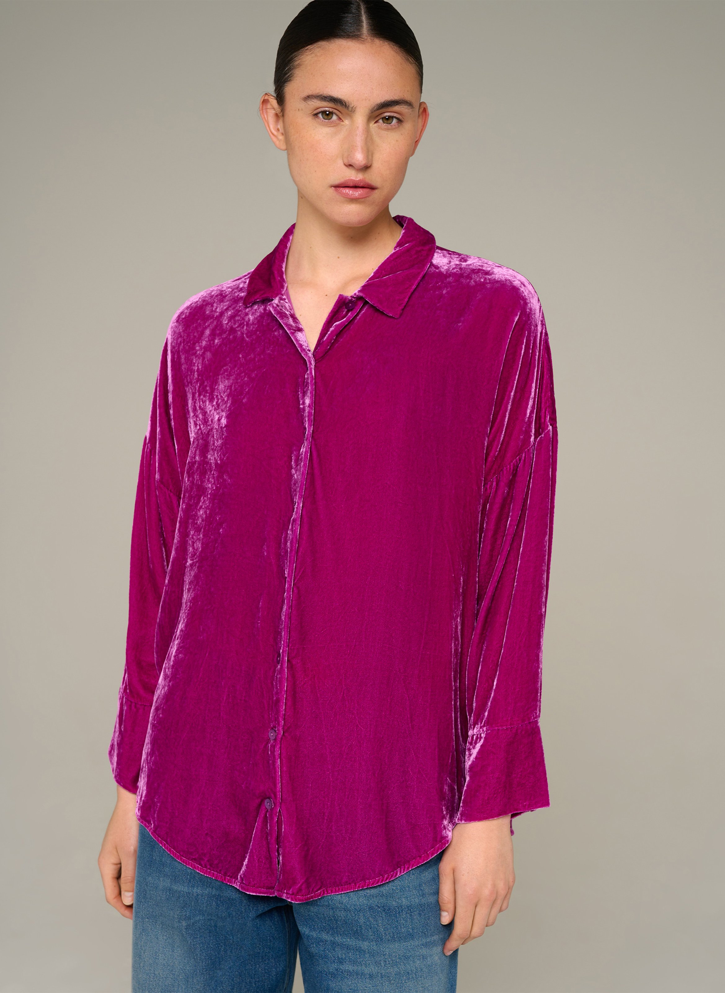 Straight corduroy shirt COTELAC Pink