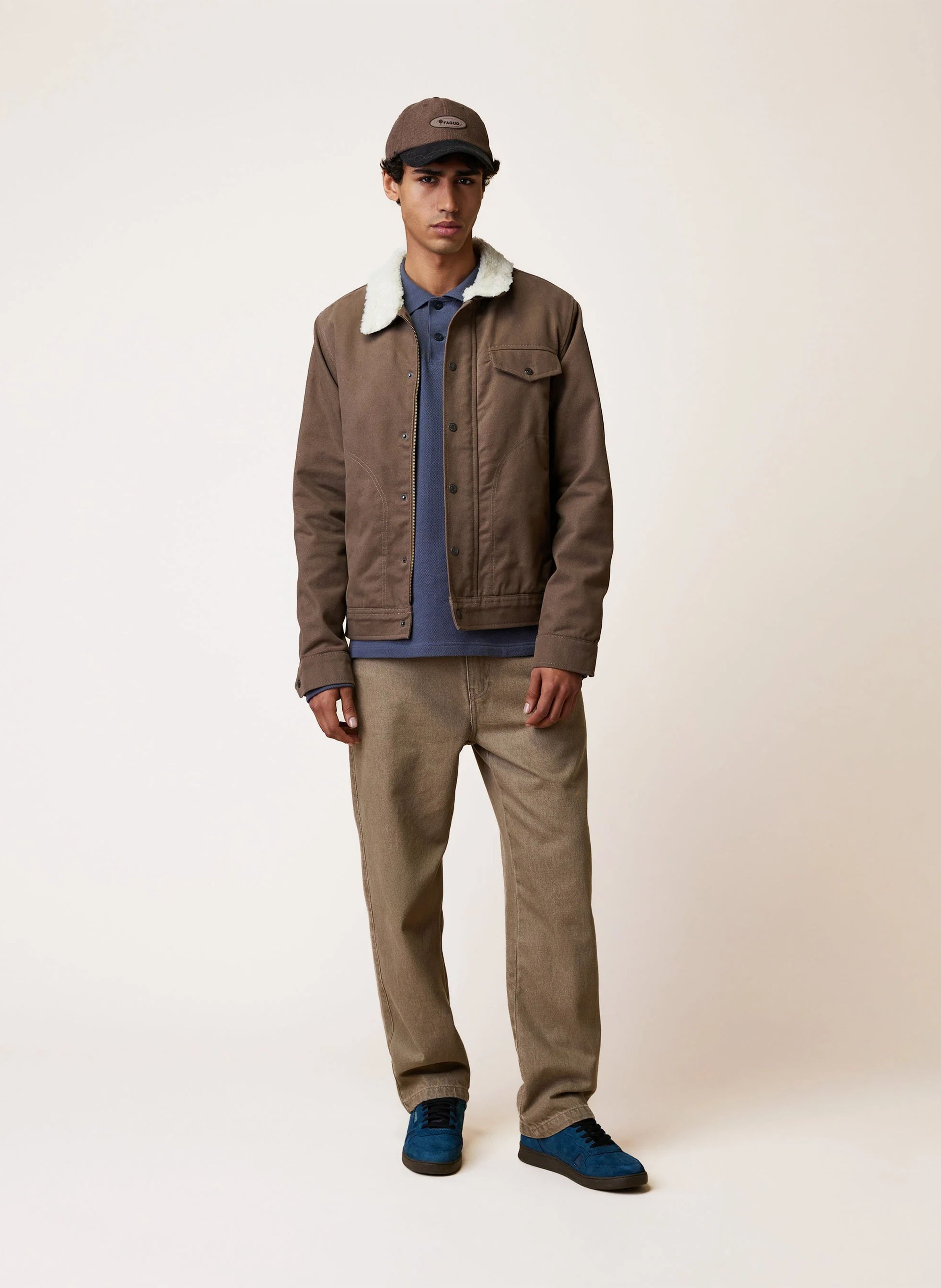 Jacke mit klassischem Kragen FAGUO Braun