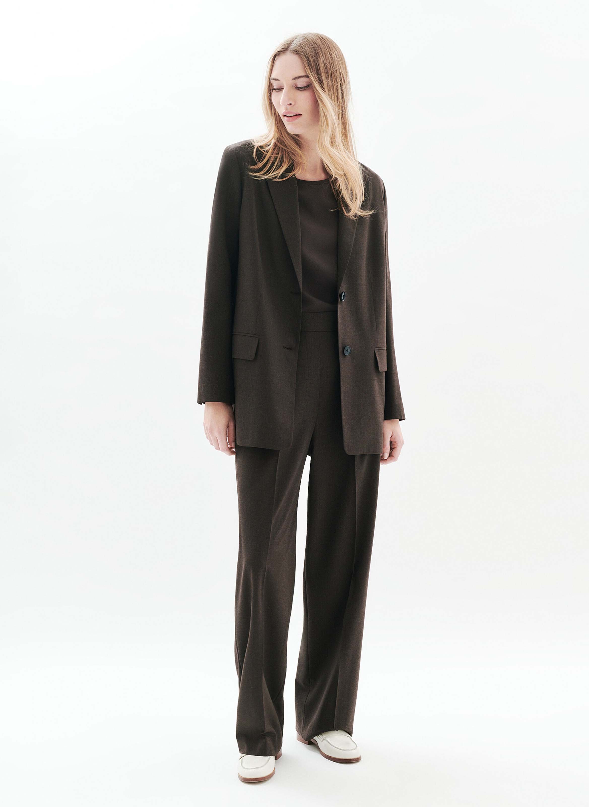 Jacket with tailored collar CAROLL Brown