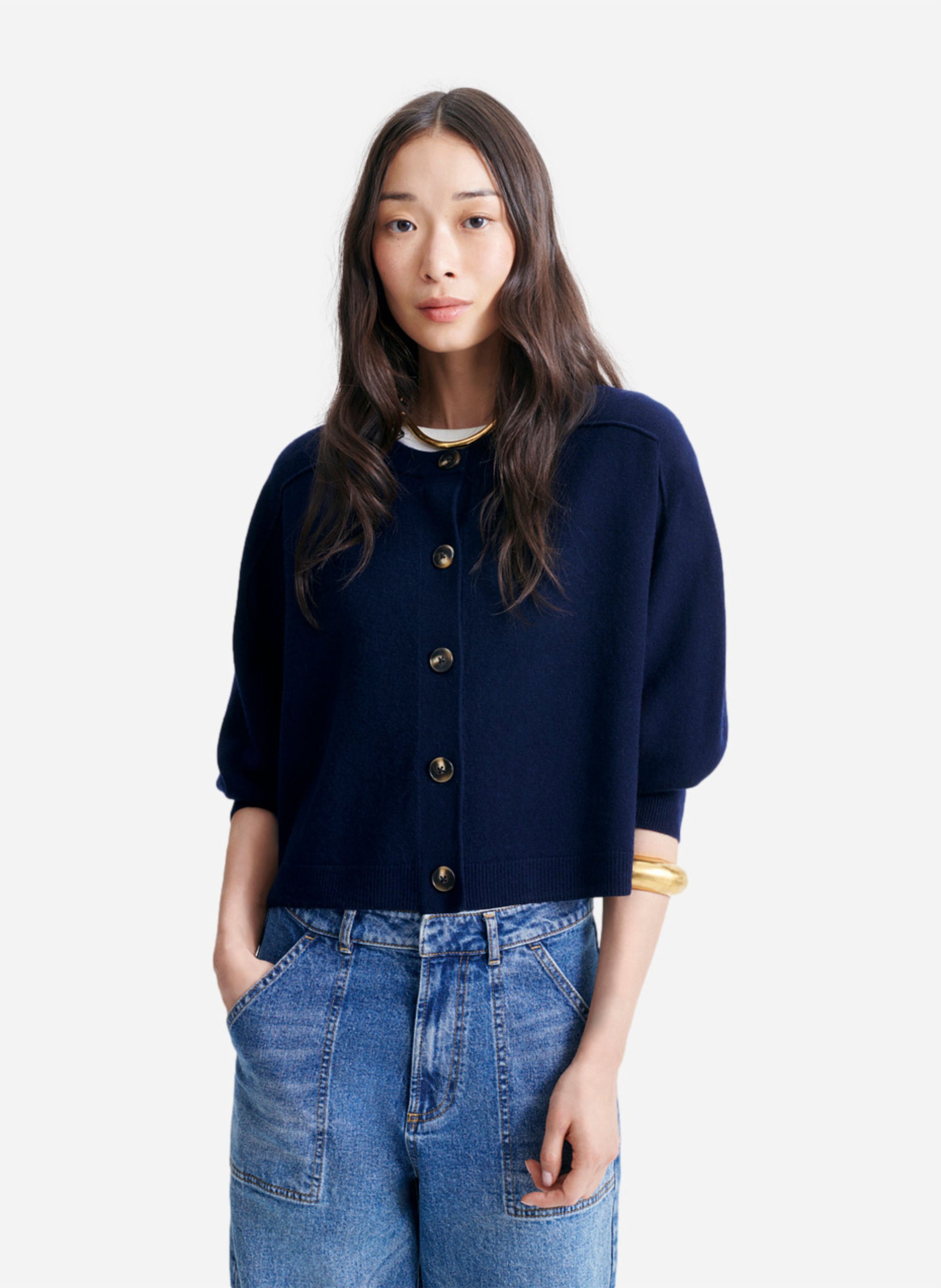 Ruime ronde hals cardigan in wol VANESSA BRUNO