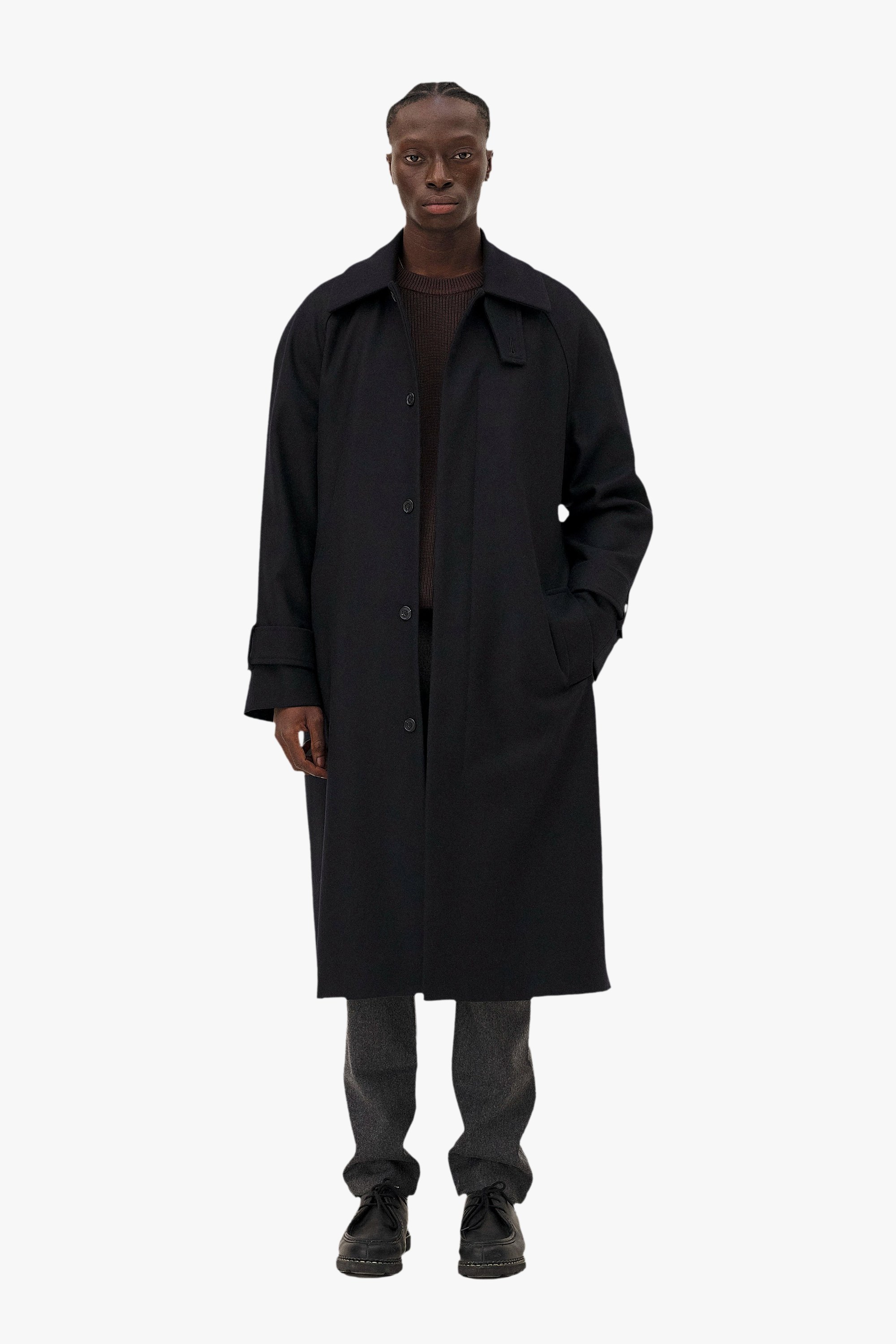 MANTEAU LONG CEINTURÉ VERLAINE Noyoco Blue